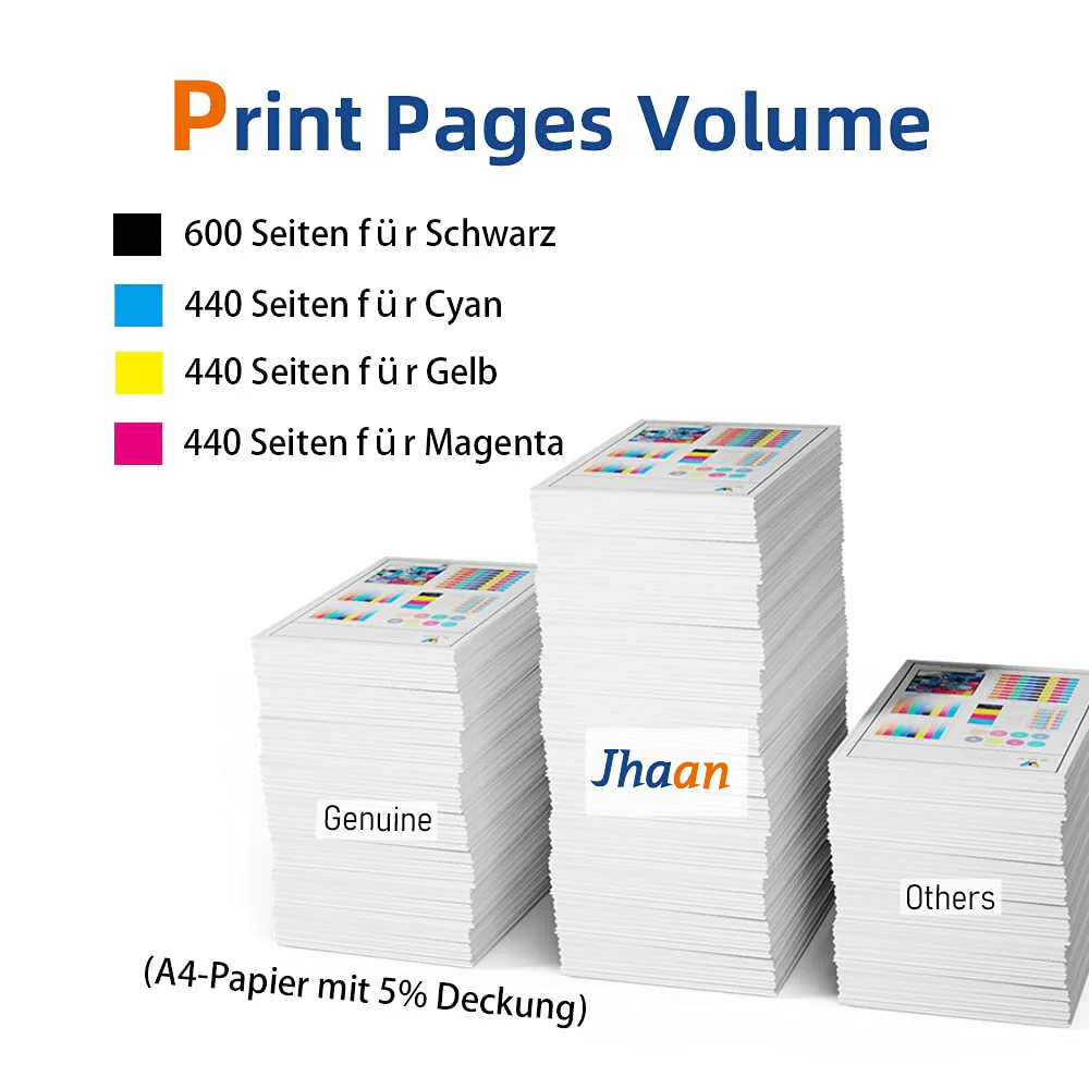 Jhaan 16XL Druckerpatronen Kompatible für Epson 16 XL Patronen Workforce WF-2630 WF-2760 WF-2510 WF-2660 WF-2010 WF-2750 WF-2650 WF-2540 WF-2530 (Schwarz, Cyan, Magenta, Gelb, 10er-Pack) - Image 5