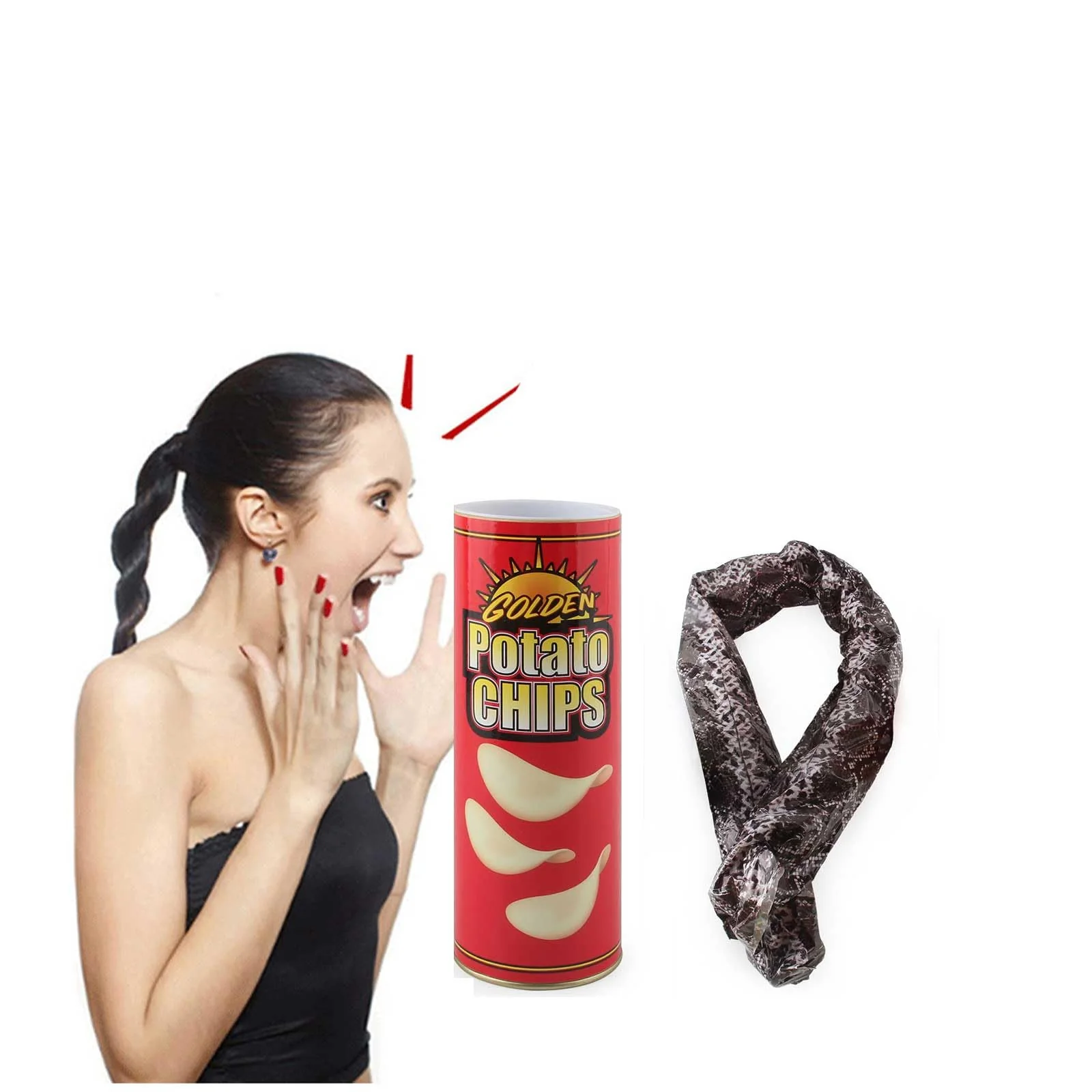 JIANGTYH The Potato Chip Snake Can Jump Spring Snake Toy Gift April Fool Day Halloween Christmas time Party Decoration Jokes in A Can Gag Gift Prank - Image 2