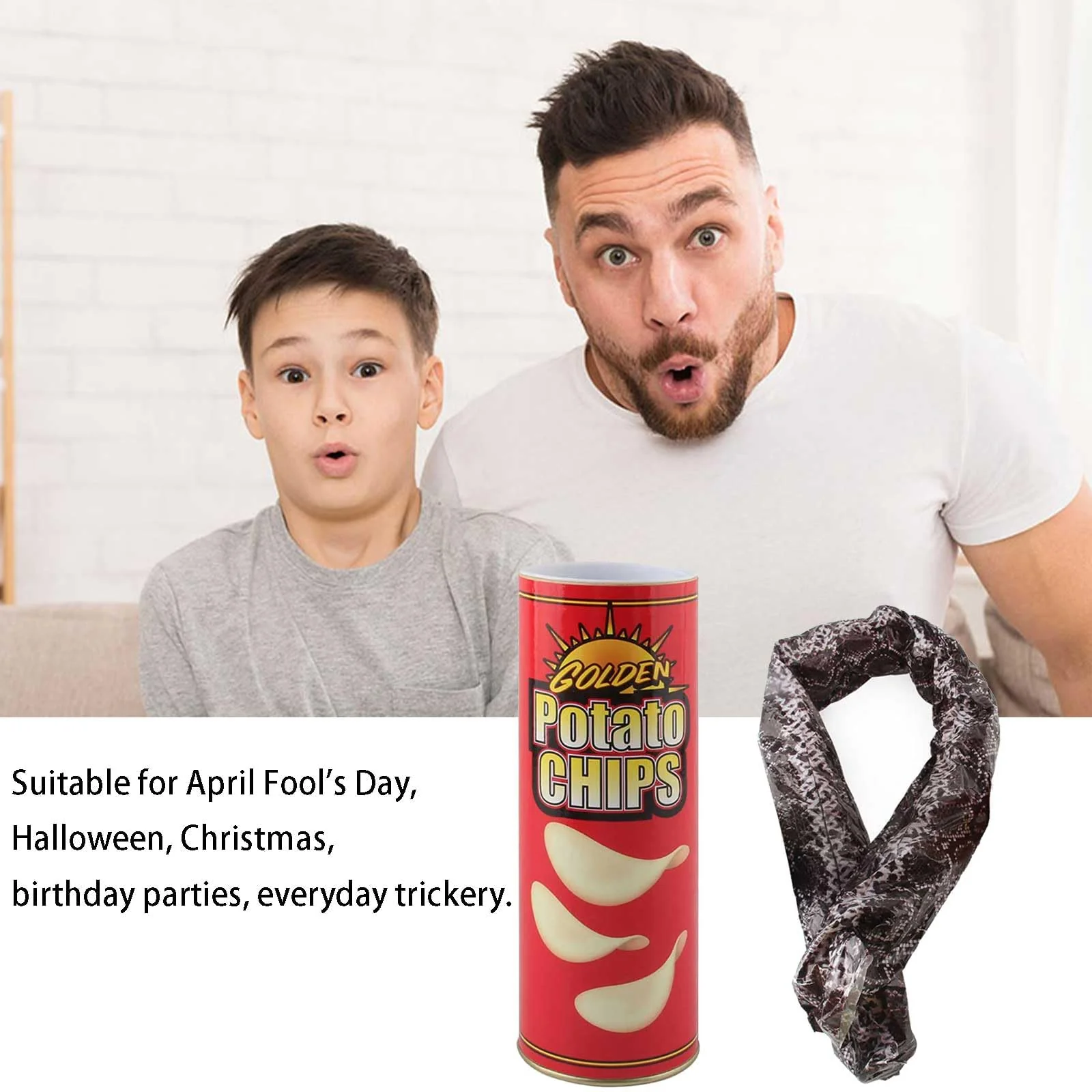 JIANGTYH The Potato Chip Snake Can Jump Spring Snake Toy Gift April Fool Day Halloween Christmas time Party Decoration Jokes in A Can Gag Gift Prank - Image 3
