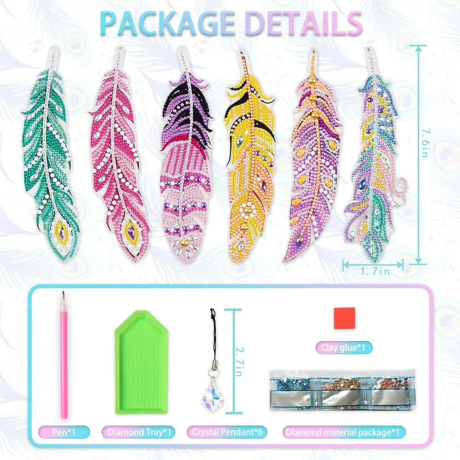 Jiosdo Bastelset Mädchen 6 7 8 9 10 Jahre, Diamond Painting Lesezeichen Kinder Erwachsene, Spielzeug ab 6 Jahre, Geschenke für Mädchen, Adventskalender Füllung Kindergeburtstag Basteln - Image 7