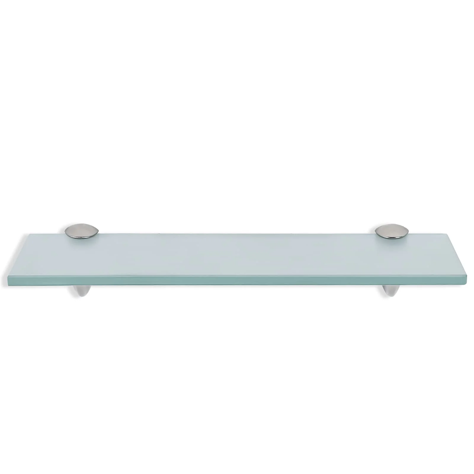 Jiubiaz Glasablage Glasregal, Wandregal Mattglas mit 8mm ESG Sicherheitsglas und Halterung, perfekt geeignet als Duschregal/Badablage für Bad, Küchen,Balkon, Verschiedene Größen (50x10x0.8 cm)