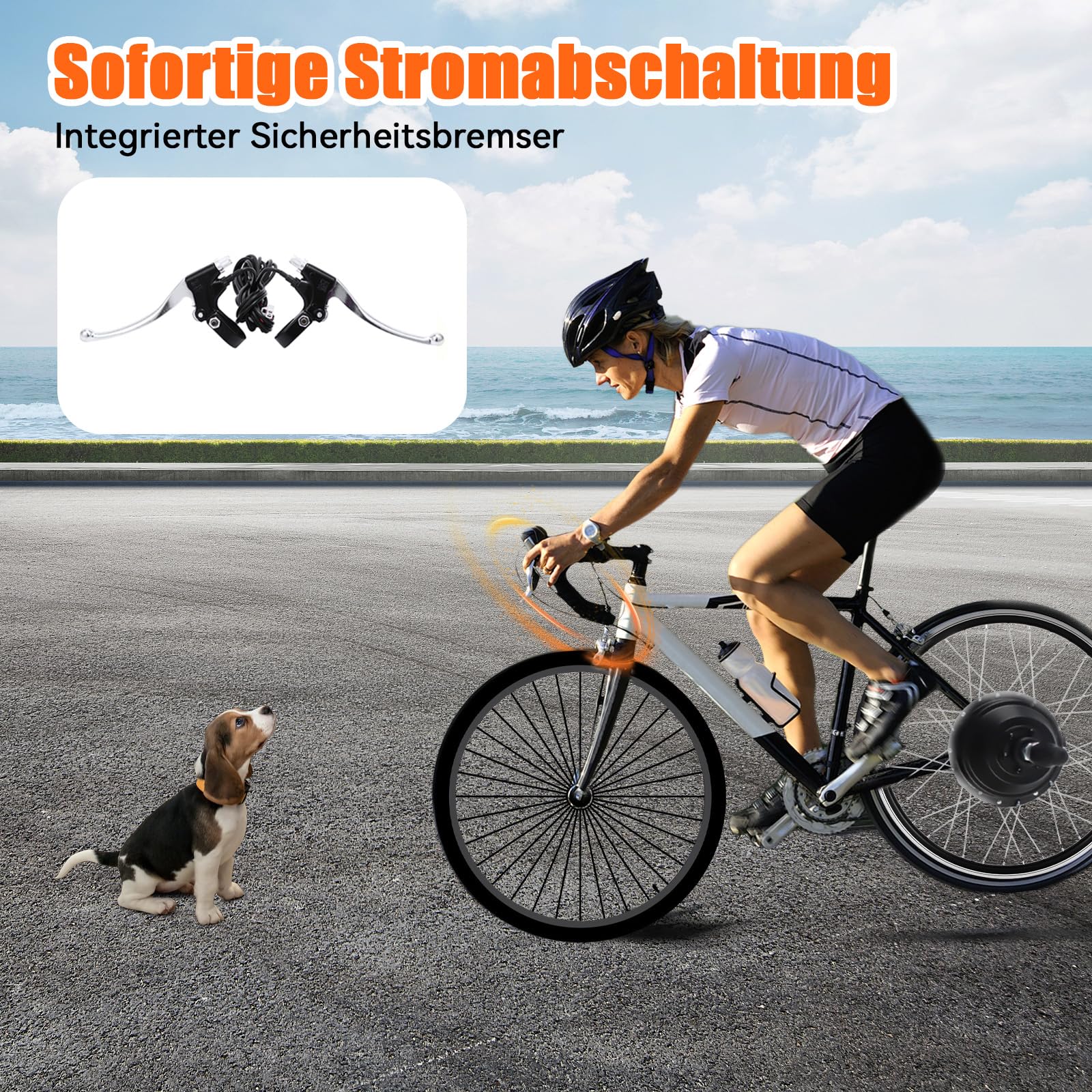 jiumxliu 20 Zoll 36V Ebike Umbausatz 250W Elektrofahrrad Umbausatz Heckmotor Elektrofahrrad Conversion Kit 30km/h, 5-Stufen PAS, Tempomat, LCD-Display, Controller-Paket, für Scheiben-/V-Bremse - Image 5