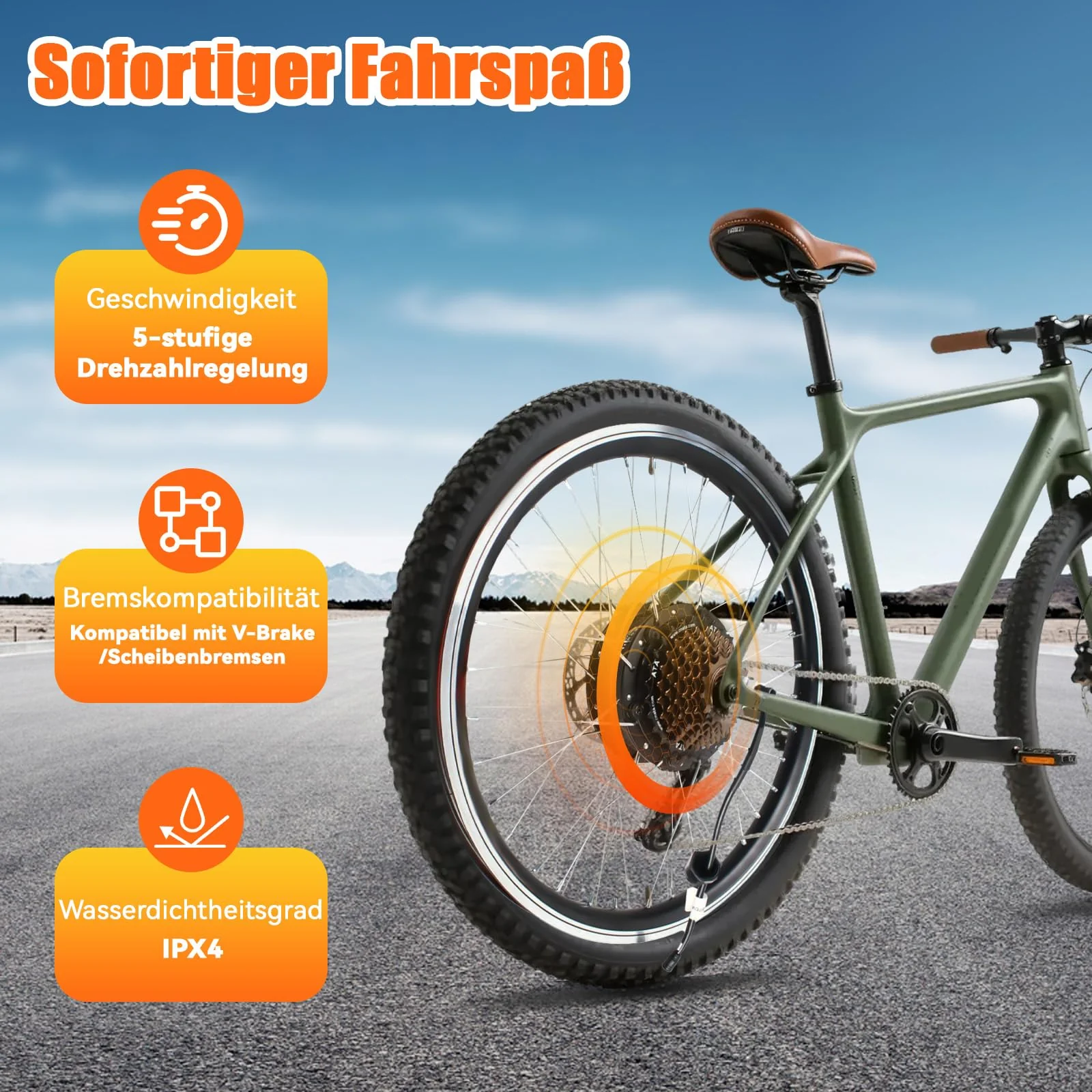 jiumxliu 20 Zoll 36V Ebike Umbausatz 250W Elektrofahrrad Umbausatz Heckmotor Elektrofahrrad Conversion Kit 30km/h, 5-Stufen PAS, Tempomat, LCD-Display, Controller-Paket, für Scheiben-/V-Bremse - Image 6