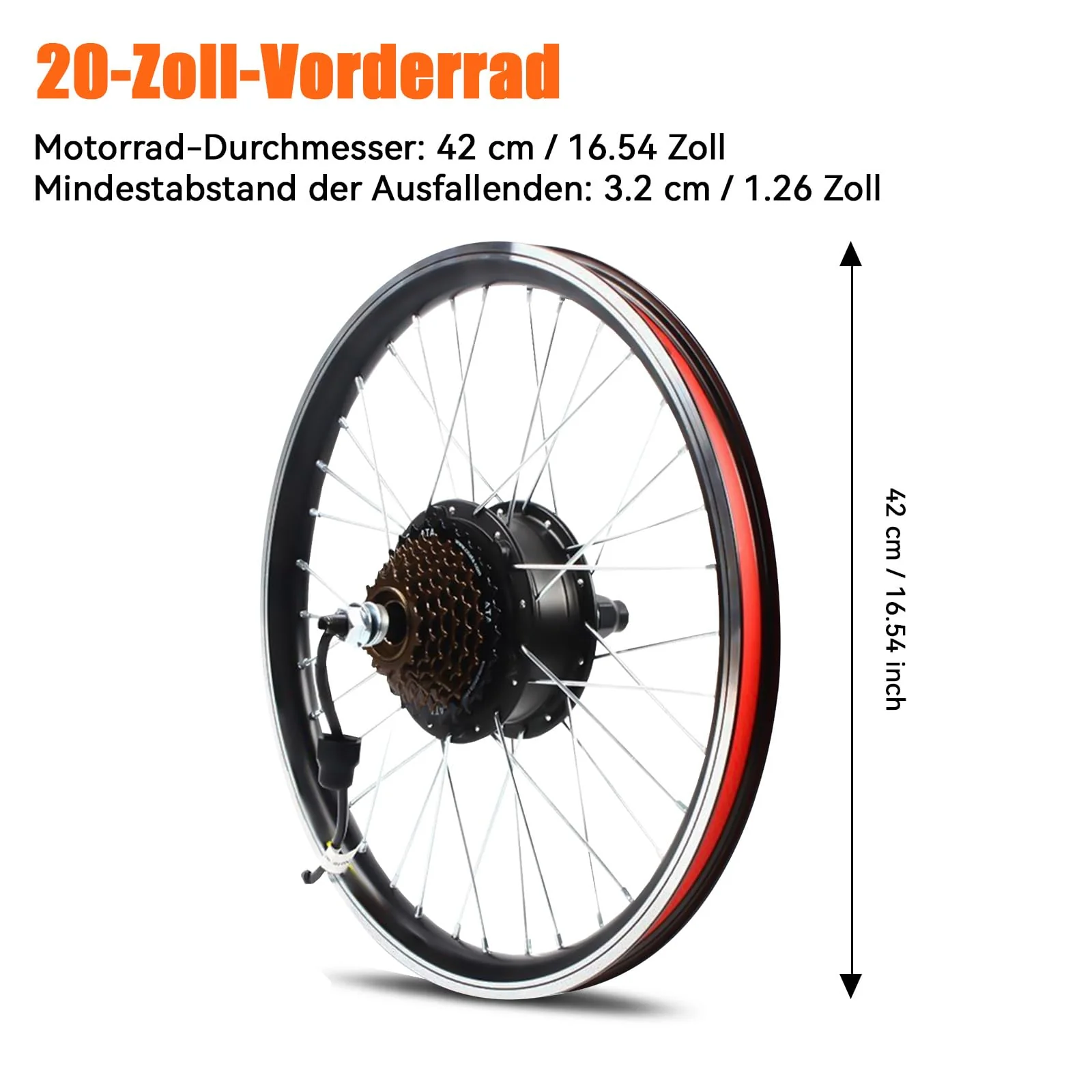 jiumxliu 20 Zoll 36V Ebike Umbausatz 250W Elektrofahrrad Umbausatz Heckmotor Elektrofahrrad Conversion Kit 30km/h, 5-Stufen PAS, Tempomat, LCD-Display, Controller-Paket, für Scheiben-/V-Bremse - Image 8
