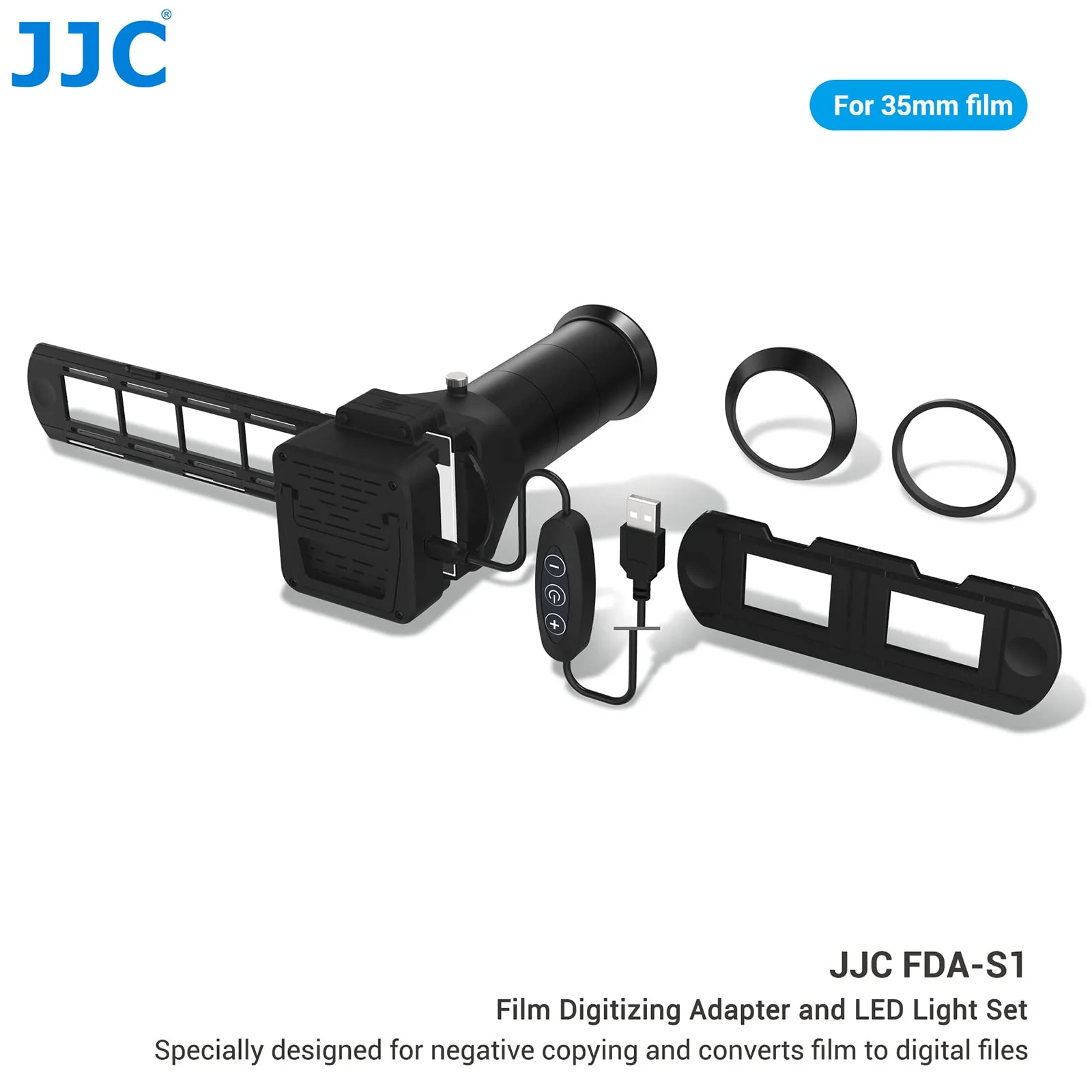 JJC 35mm Film Negativ Scanner, Film Digitalisierungsadapter Mit LED Beleuchtungsset, Dia und Filmhalter Zum Kopieren von Negativfilmen, Zubehör für Film und Dia Scanner - Image 3