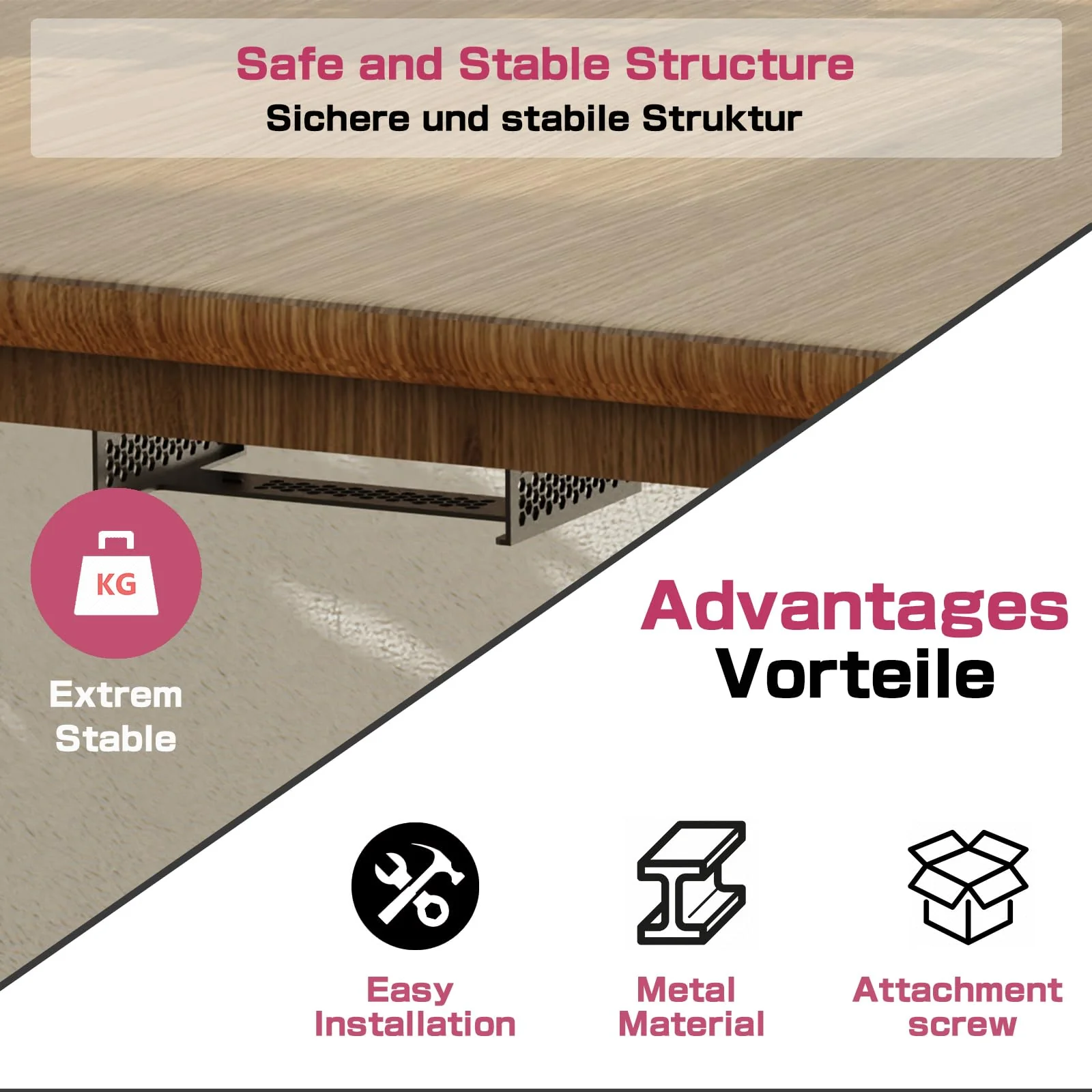 JLNJLE Halterung kompatibel mit TP-LINK TL-SG108 TL-SG108E 8-Port Netzwerk Switch, Metallisch Wandhalterung für LAN Switch Halter Unter dem Schreibtisch, für Startseite Büro - Image 3