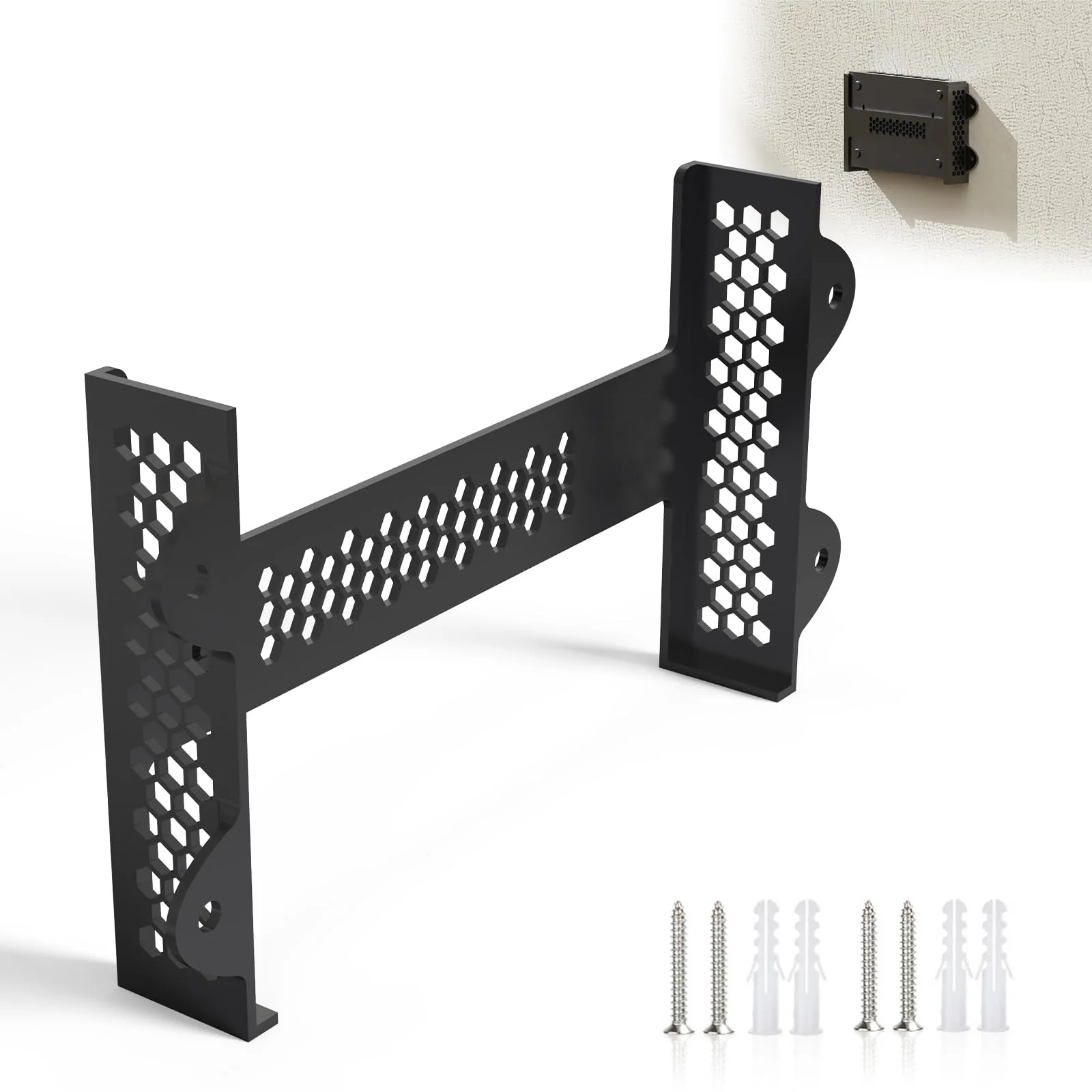 JLNJLE Halterung kompatibel mit TP-LINK TL-SG108 TL-SG108E 8-Port Netzwerk Switch, Metallisch Wandhalterung für LAN Switch Halter Unter dem Schreibtisch, für Startseite Büro - Image 7