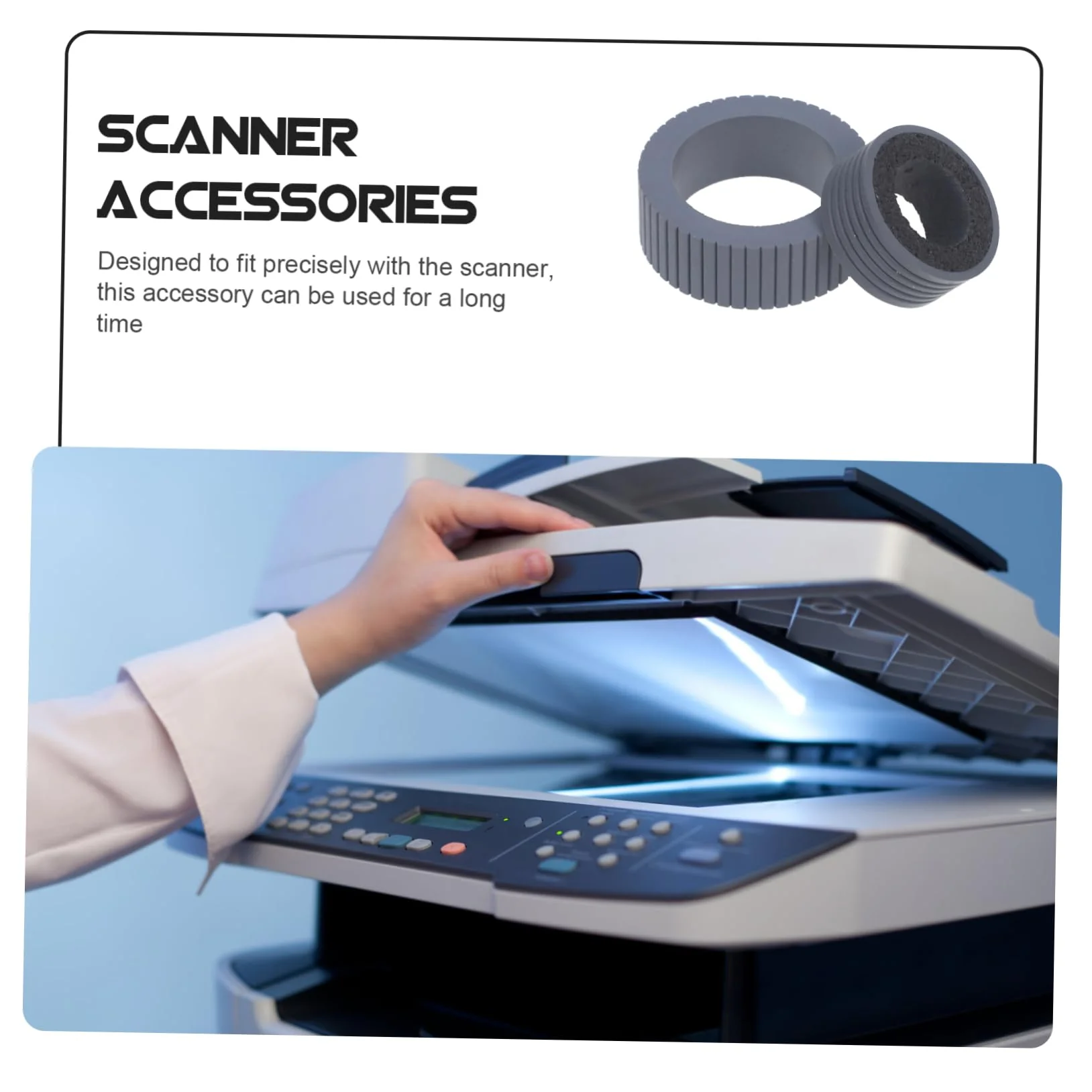 jojofuny 4 Stück Scannerzubehör Roller-Pager-Zubehör Scanner-Pager Austausch von Scannerteilen Zubehör für Scanner-Rollenpager Pager-Ersatz Scanner-Roller-Pager- Grey - Image 8