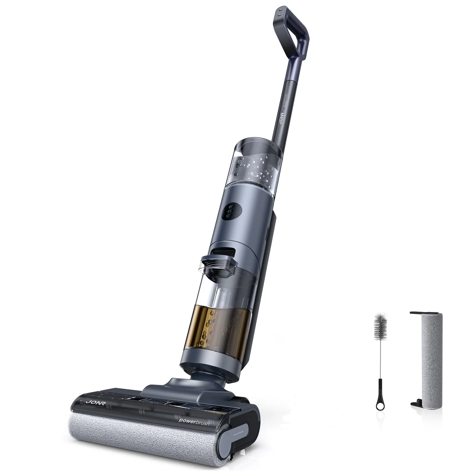 JONR ED12 Pro Nass Trockensauger Akku, Kabelloser Saugwischer, Dreikantenreinigung, Heißwasser-Selbstreinigung Heißluft-Trocknung, 850mL Wassertank, Anti-Verwirrungs-Haar für Hartböden, Tierhaare - Image 3