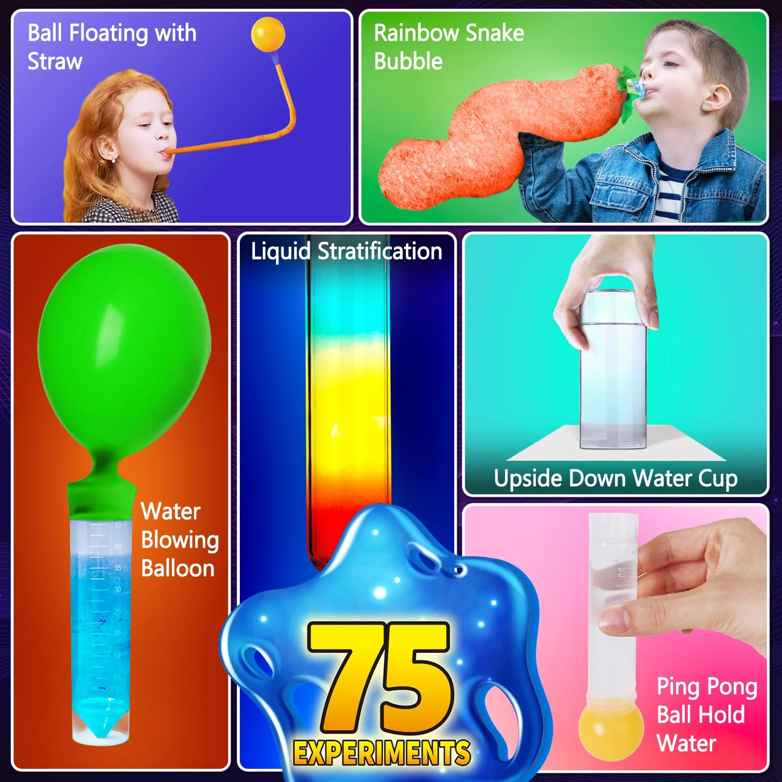 JOPSHEEN 75 Experimente Kits für Kinder Jungen Mädchen, Wissenschaft Experimentierkasten Spielzeug Jungen Geschenke, Vulkan Chemiebaukasten Kindern Labor - Image 4