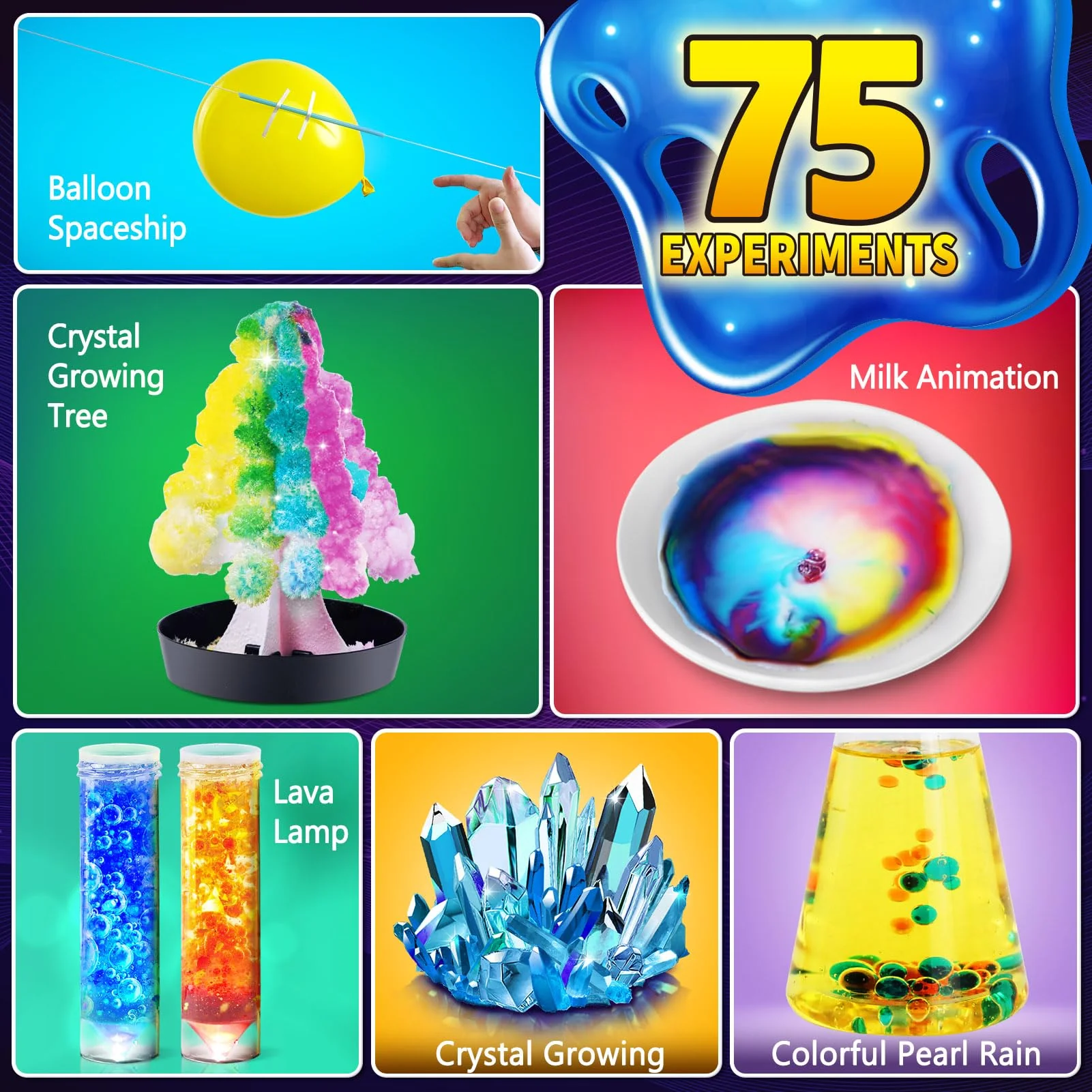 JOPSHEEN 75 Experimente Kits für Kinder Jungen Mädchen, Wissenschaft Experimentierkasten Spielzeug Jungen Geschenke, Vulkan Chemiebaukasten Kindern Labor - Image 6