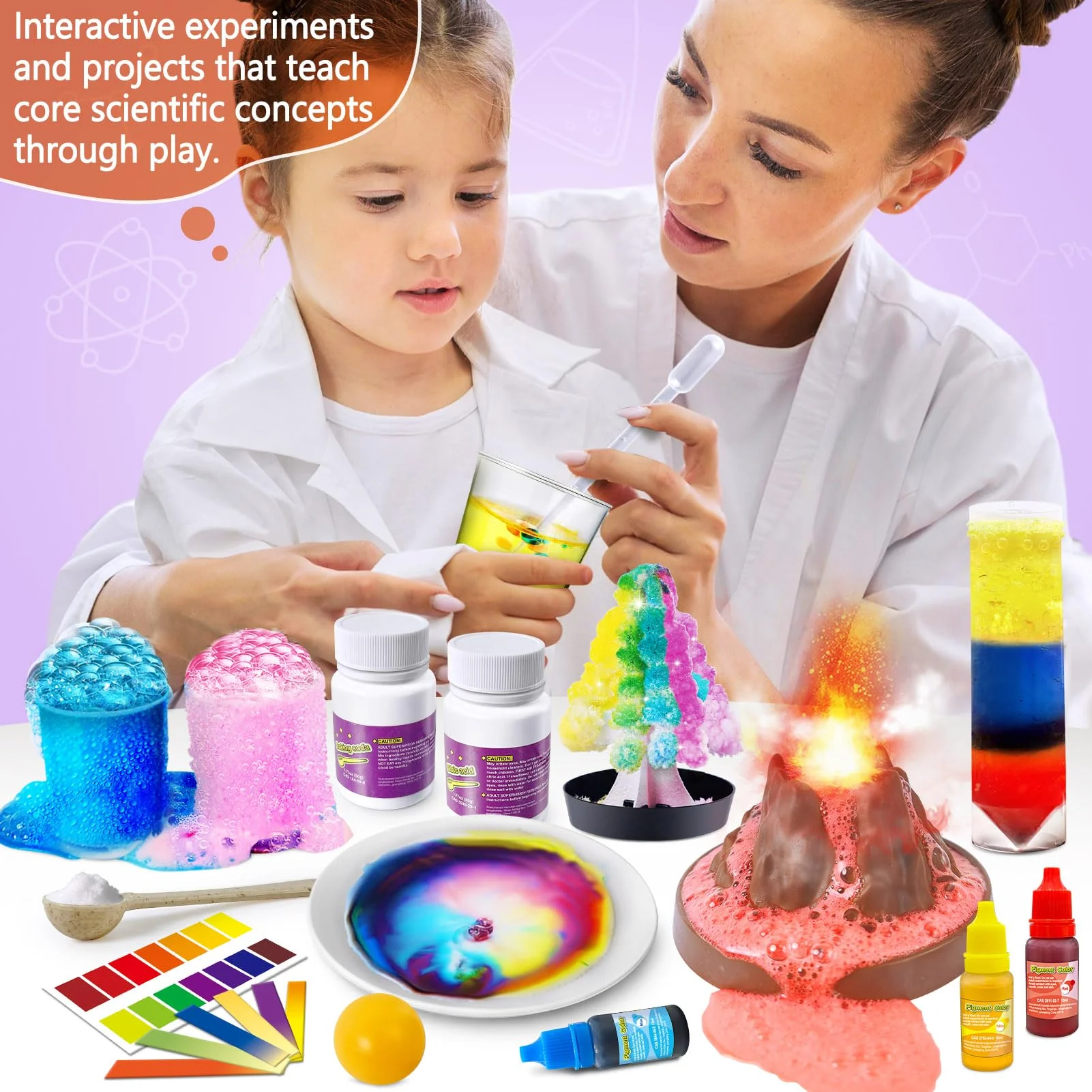 JOPSHEEN 75 Experimente Kits für Kinder Jungen Mädchen, Wissenschaft Experimentierkasten Spielzeug Jungen Geschenke, Vulkan Chemiebaukasten Kindern Labor - Image 7