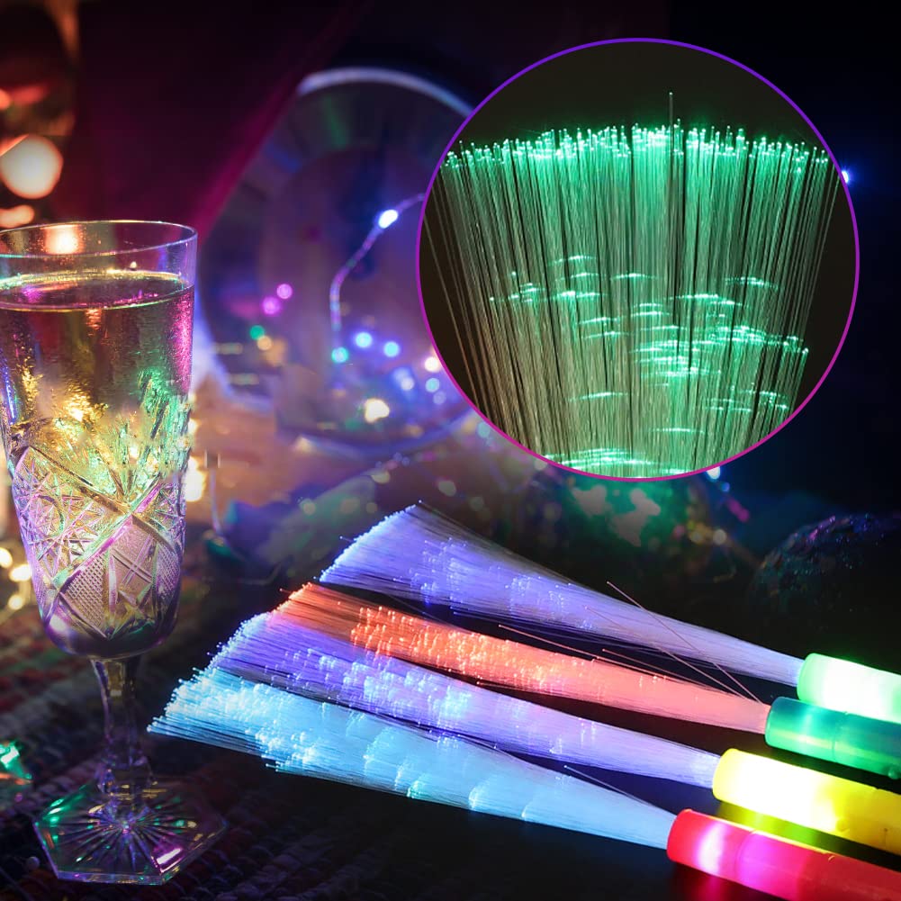 Joycabin 12 Stück LED Leuchtstäbe, Knicklichter, Leuchtwedel Party Set mit Multicolor Licht, Glasfaser Leuchtstab für Weihnachten, Party, Konzert, Hochzeit - Image 4
