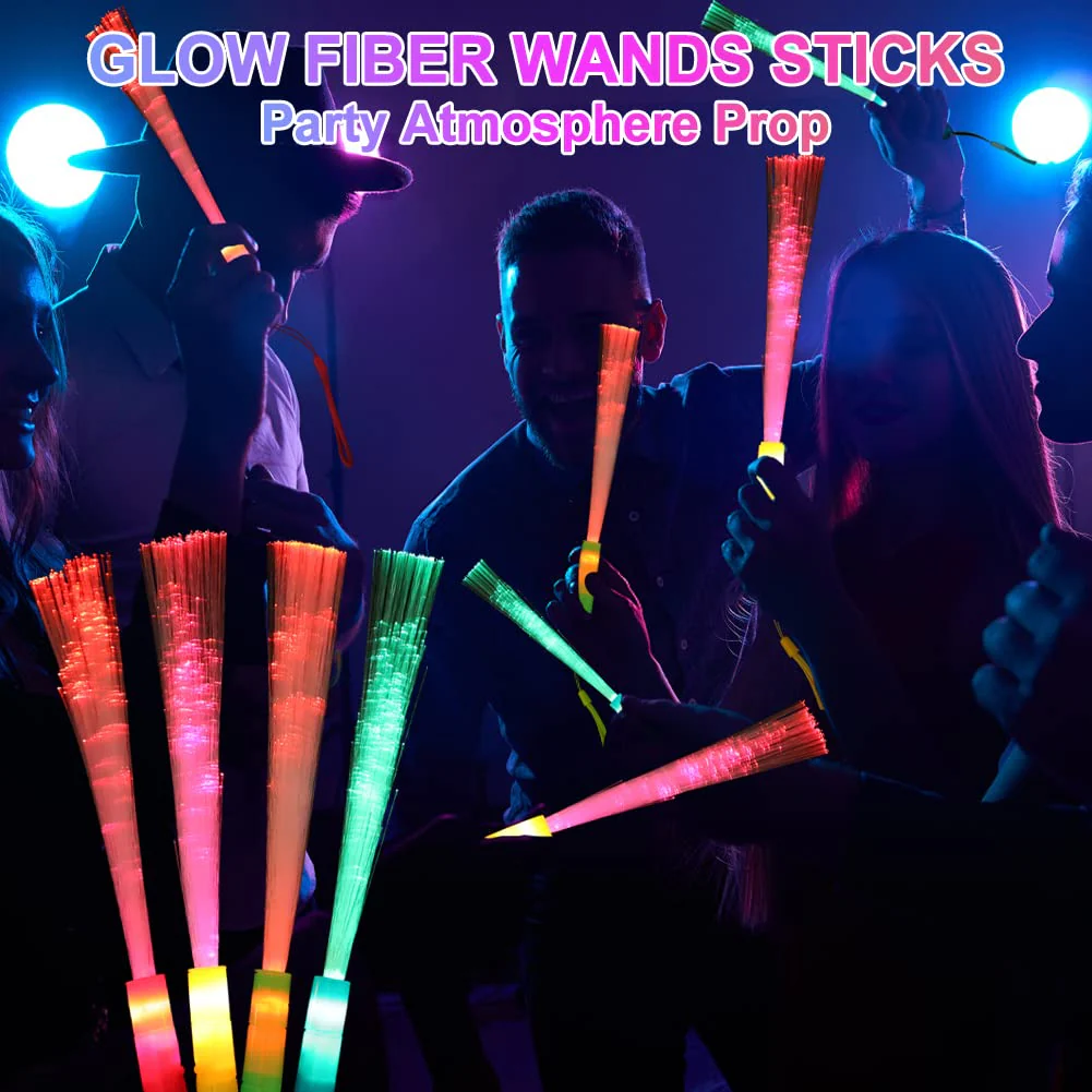 Joycabin 12 Stück LED Leuchtstäbe, Knicklichter, Leuchtwedel Party Set mit Multicolor Licht, Glasfaser Leuchtstab für Weihnachten, Party, Konzert, Hochzeit - Image 5