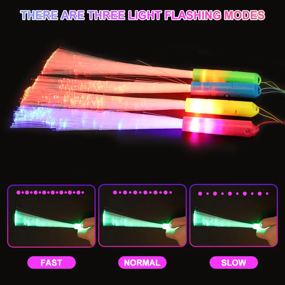 Joycabin 12 Stück LED Leuchtstäbe, Knicklichter, Leuchtwedel Party Set mit Multicolor Licht, Glasfaser Leuchtstab für Weihnachten, Party, Konzert, Hochzeit - Image 6