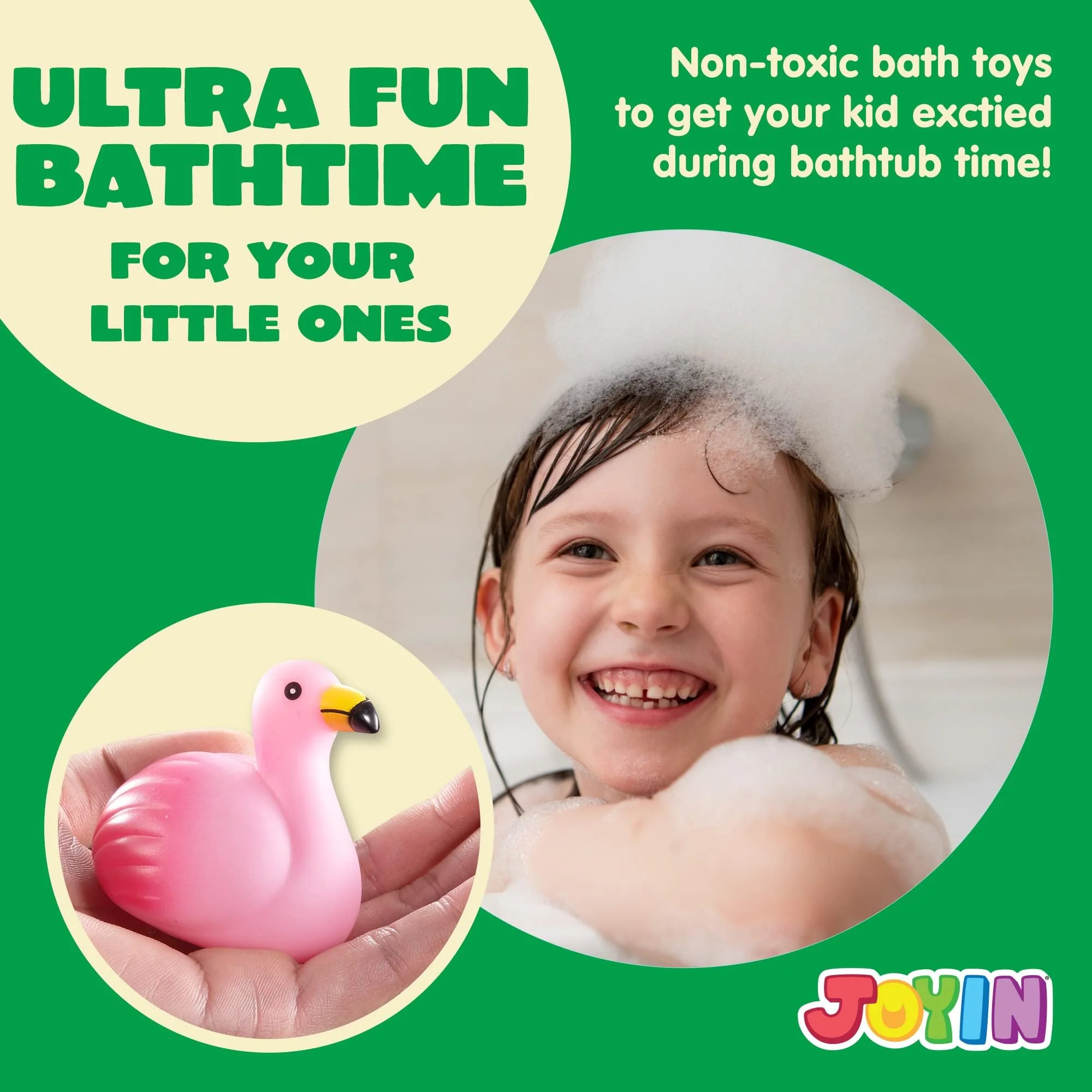 JOYIN 12 Stück leuchtende Badespielzeuge, Kleinkind blinkende Bunte LED-Badewanne Meerjungfrau Spielzeug, Baby Bathtime schwimmenden Gummi Dusche Spielzeug - Image 5
