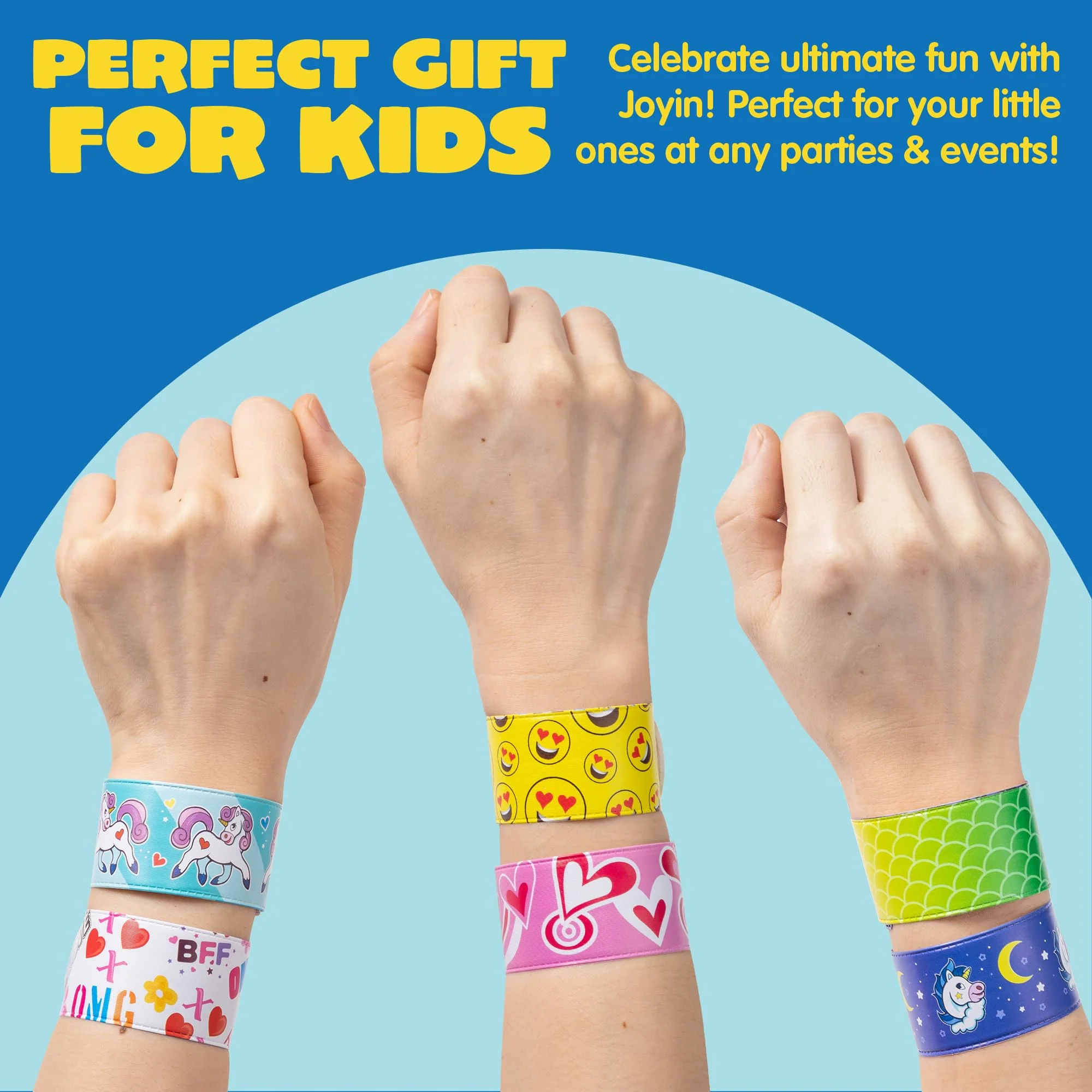 JOYIN 30 PCs Slap Armbänder, Kleine Mitbringsel für Kinder, Party Mitgebsel Kindergeburtstag ab 4 Jahre (30 Designs) Geburtstag Party Favours Pack, Kindergeburtstag Gastgeschenke, Ostern Korb Füller - Image 5