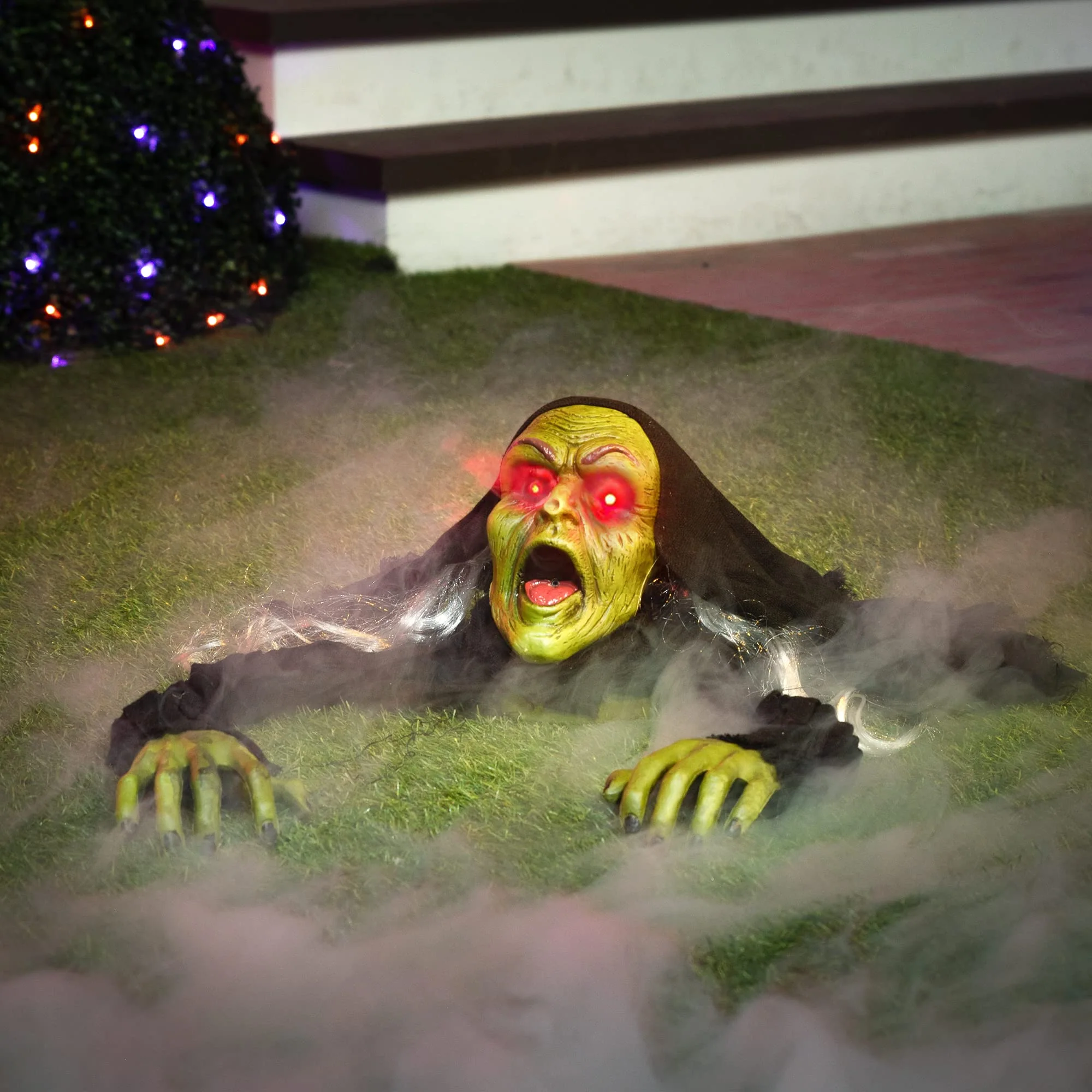 Joyin Halloween-Dekoration Bodendurchbrecher-Zombie mit Geräusch und blinkenden Augen als Hofdekorationen - Image 3