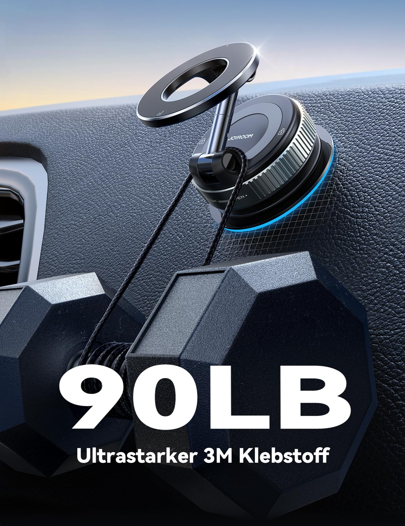 JOYROOM Vakuum Handyhalterung Auto Magnet Faltbar, Saugnapf Handy Halterung Auto Magsafe mit 360° Verstellbarer Metallarm, Magnetische Handyhalterung Auto für iPhone 17 16 15 14 13 12 & MagSafe Hülle - Image 3