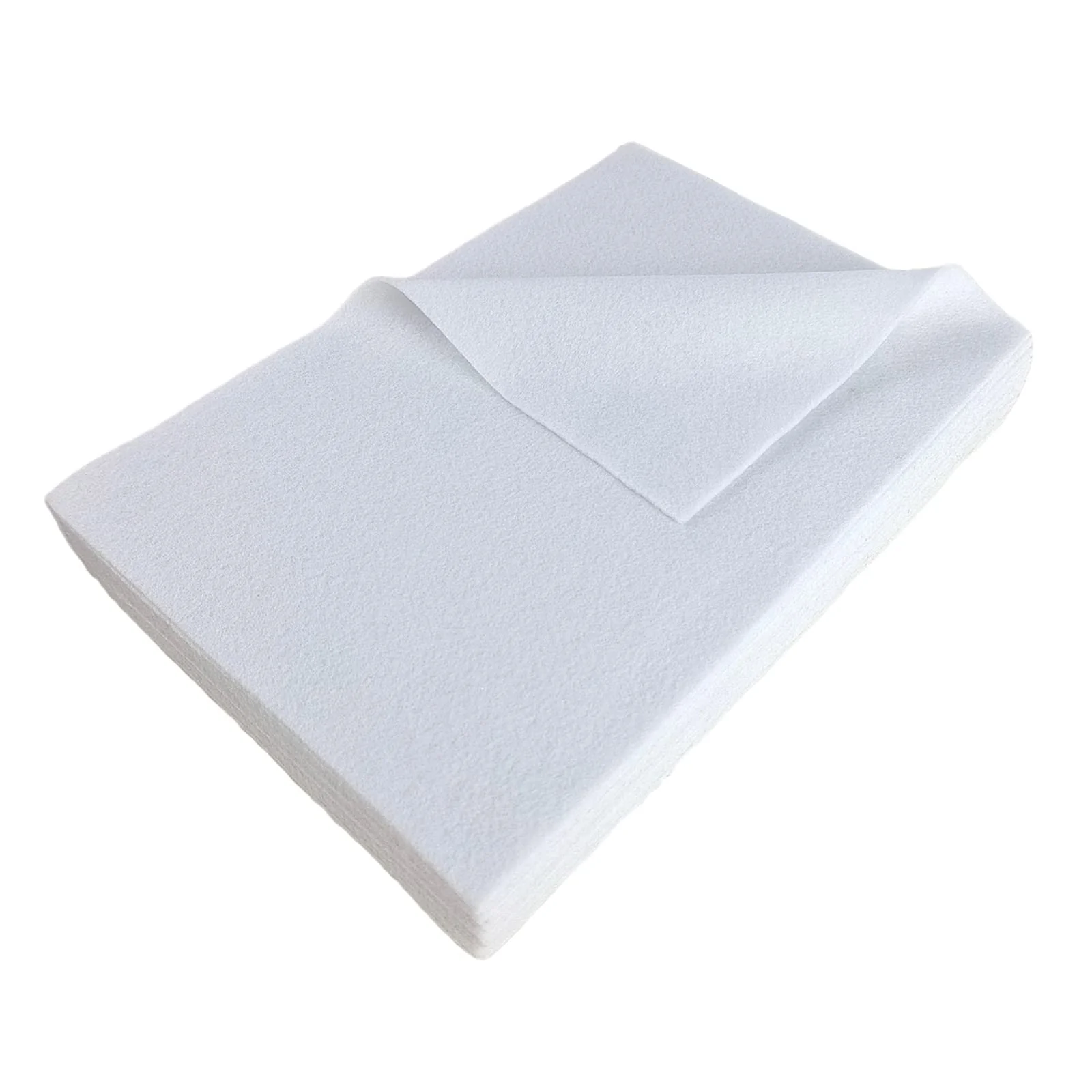 Jtnohx Filzstoff, Weiche Farbig Filz zum Basteln, 1,4mm dick Bastelfilz, 20x30cm Filzplatten für Heimwerker und Nähprojekte (Weiß)