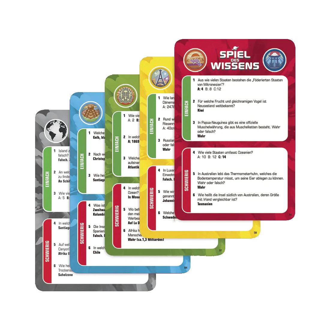 Jumbo Spiele GmbH Spiel des Wissens: Rund um die Welt Kartenspiel - Image 2