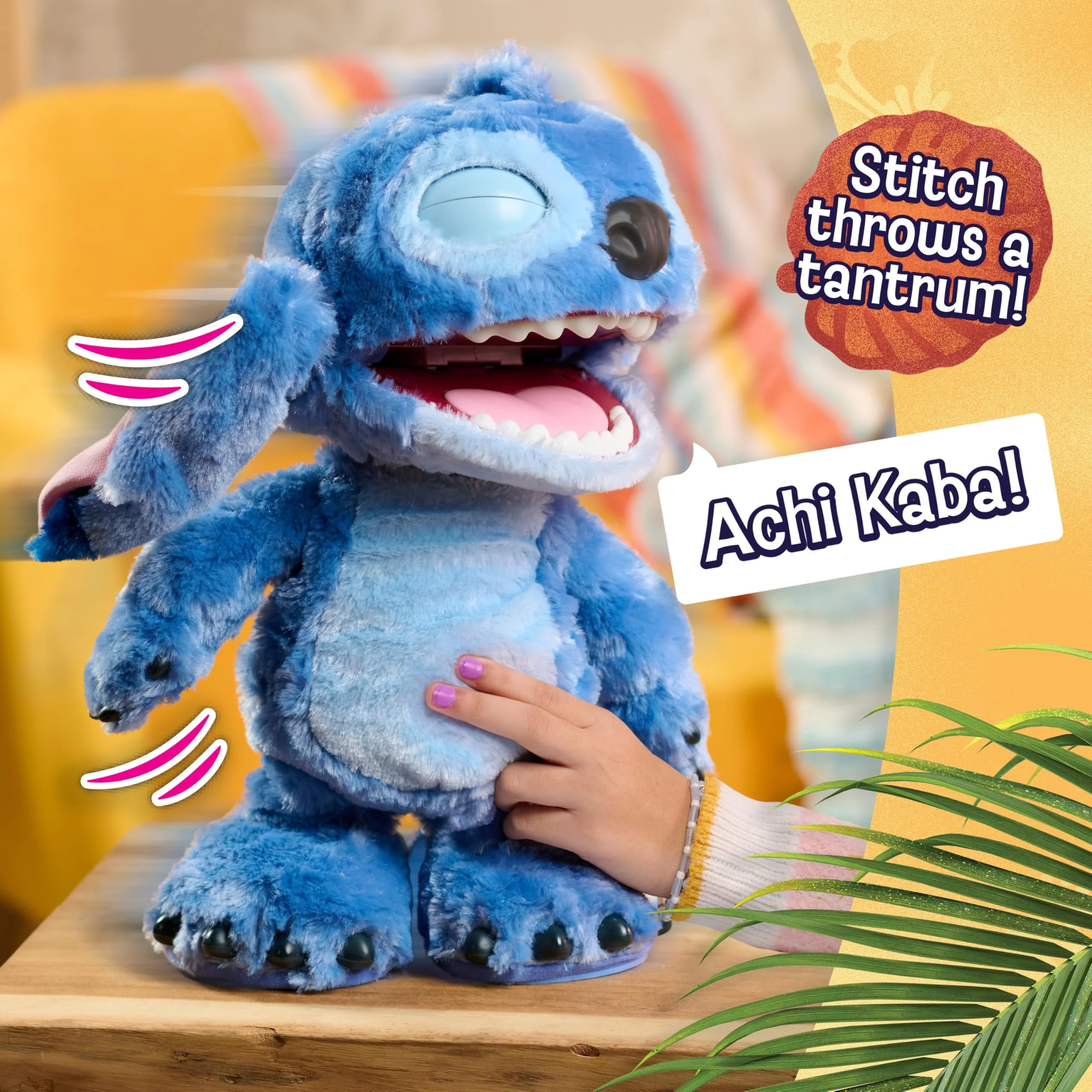 Just Play Disney Ultimate Stitch – Funktionsplüschtier, 100+ Geräusche und Reaktionen, ab 3 Jahre, 43cm, interaktiv, Kuscheltier - Image 4
