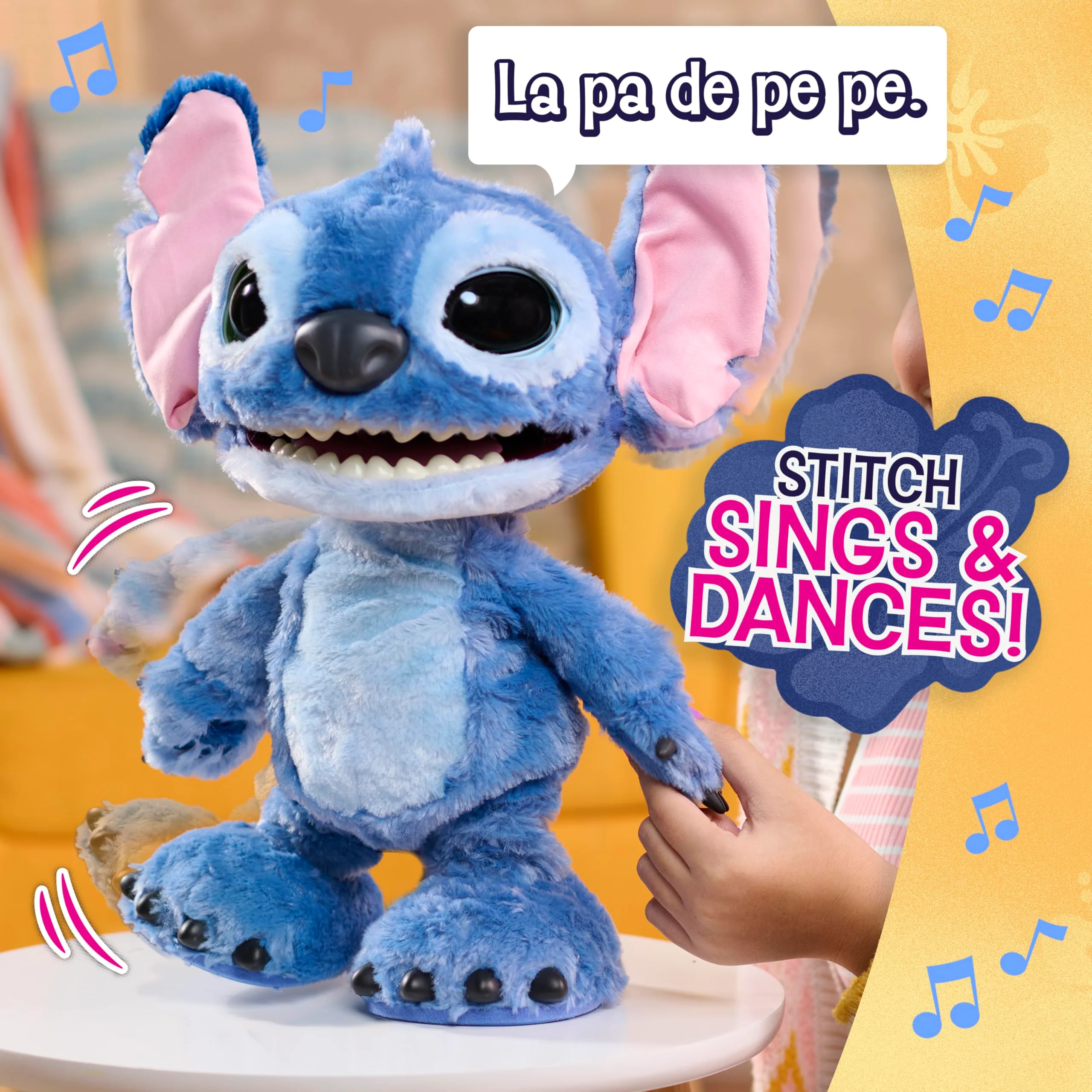 Just Play Disney Ultimate Stitch – Funktionsplüschtier, 100+ Geräusche und Reaktionen, ab 3 Jahre, 43cm, interaktiv, Kuscheltier - Image 5