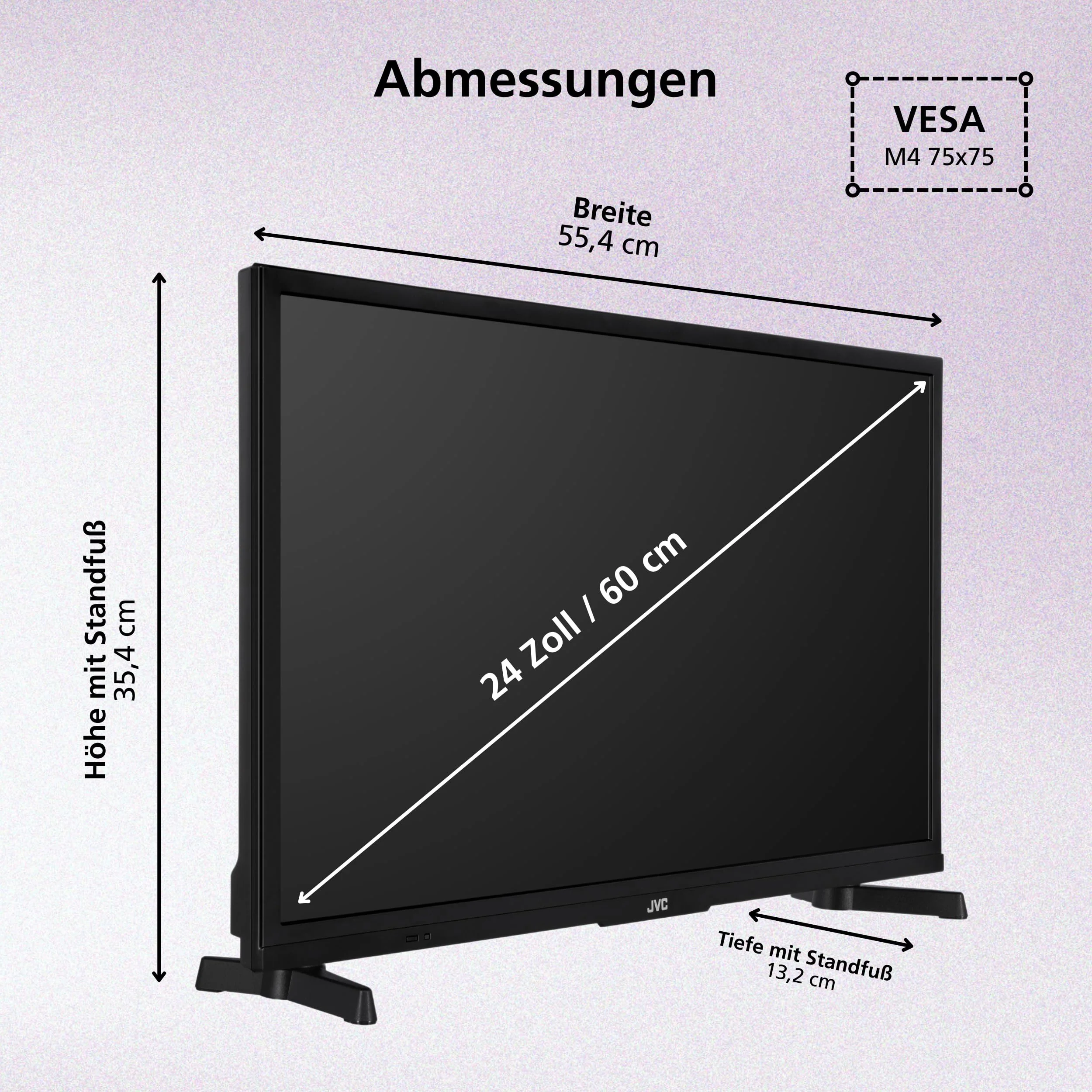JVC Fernseher 24 Zoll Android Smart TV - HDR Fernseher mit HD Auflösung, Bluetooth und Triple-Tuner, LED TV LT-24VAHM355 (2026) - Image 10