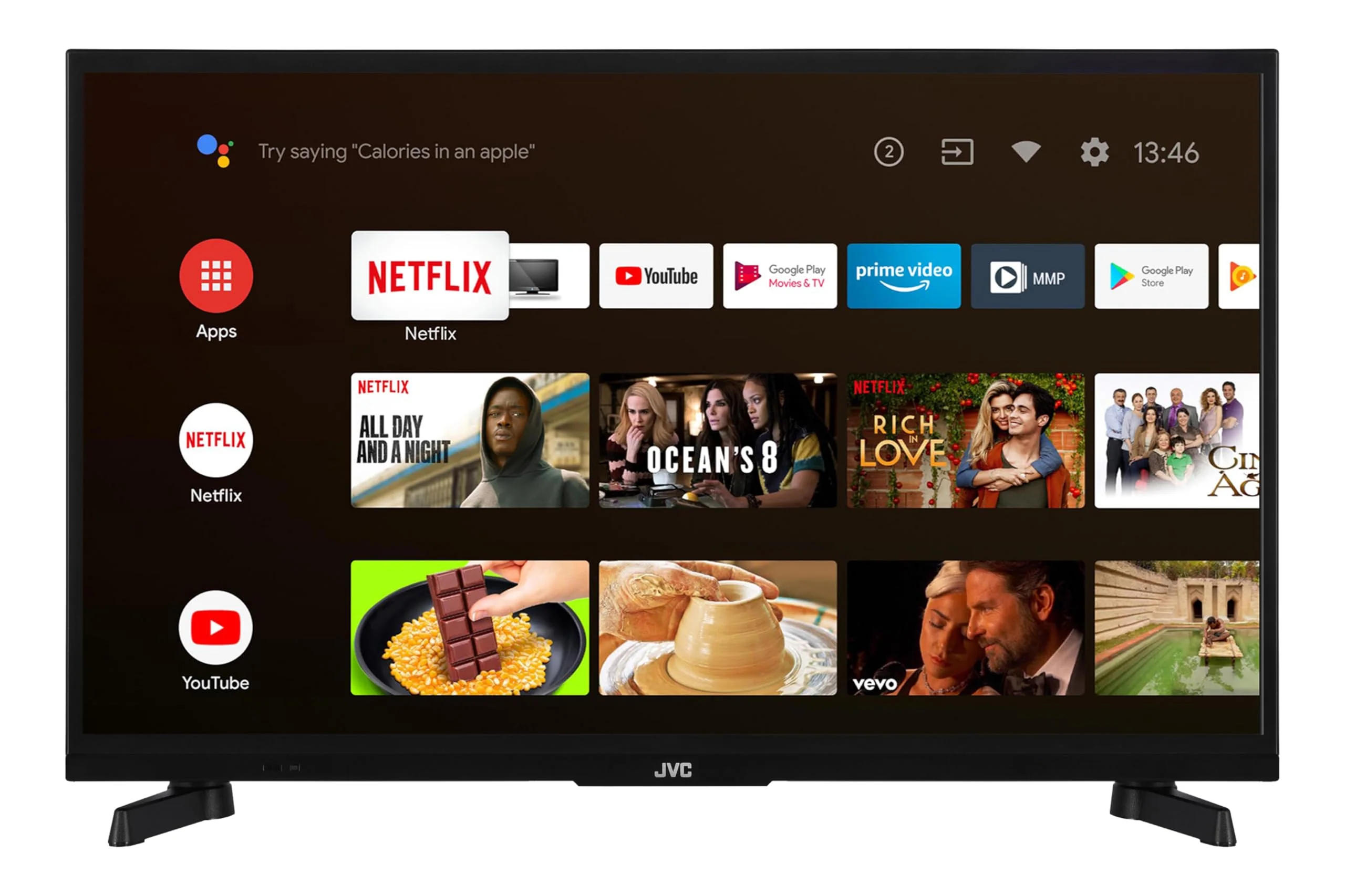 JVC Fernseher 24 Zoll Android Smart TV - HDR Fernseher mit HD Auflösung, Bluetooth und Triple-Tuner, LED TV LT-24VAHM355 (2026) - Image 11