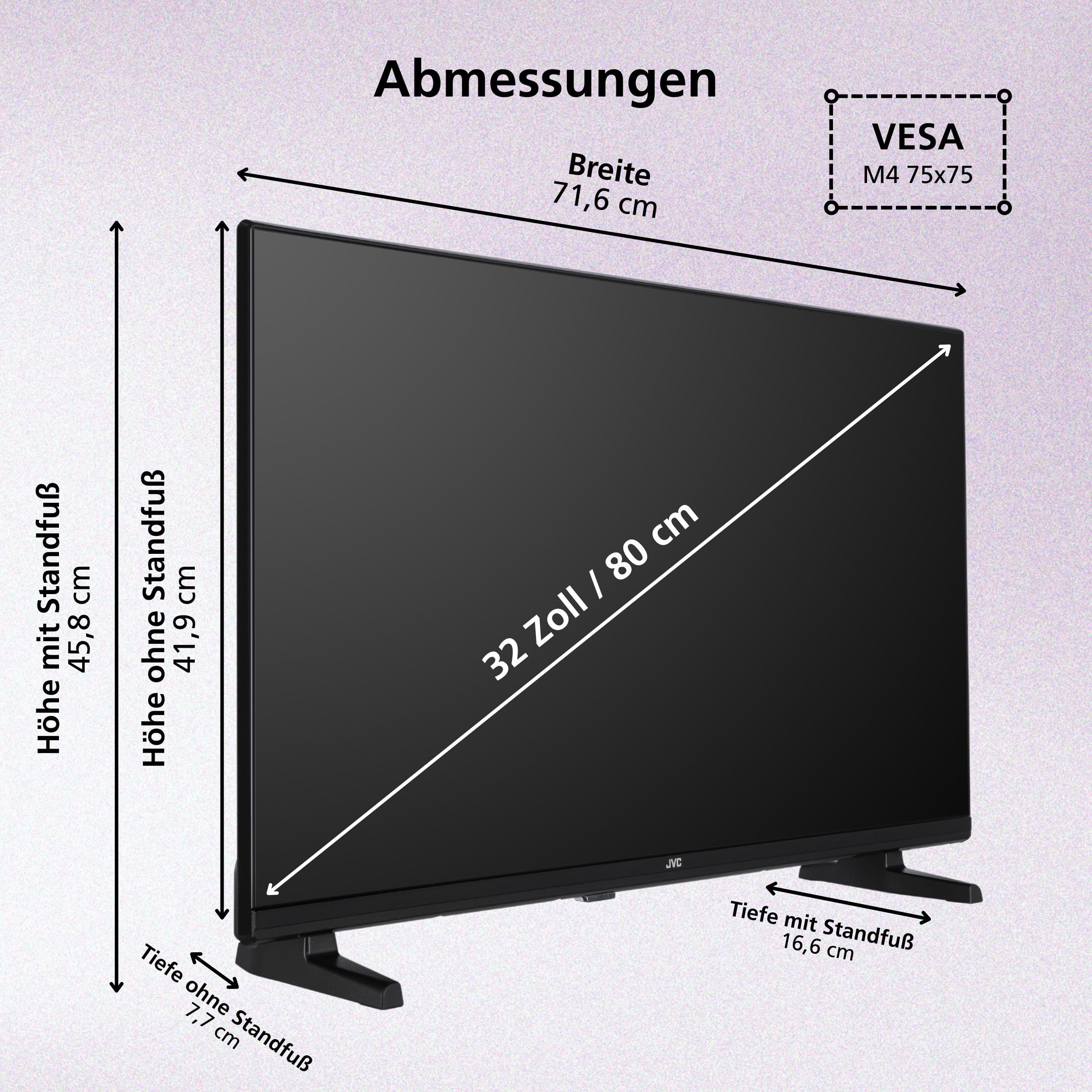 JVC Fernseher 32 Zoll Smart TV VIDAA HD-Ready HDR Fernseher mit 80 cm Bildschirmdiagonale und integriertem Triple-Tuner, LED TV LT-32VDH2555 (2026) - Image 10