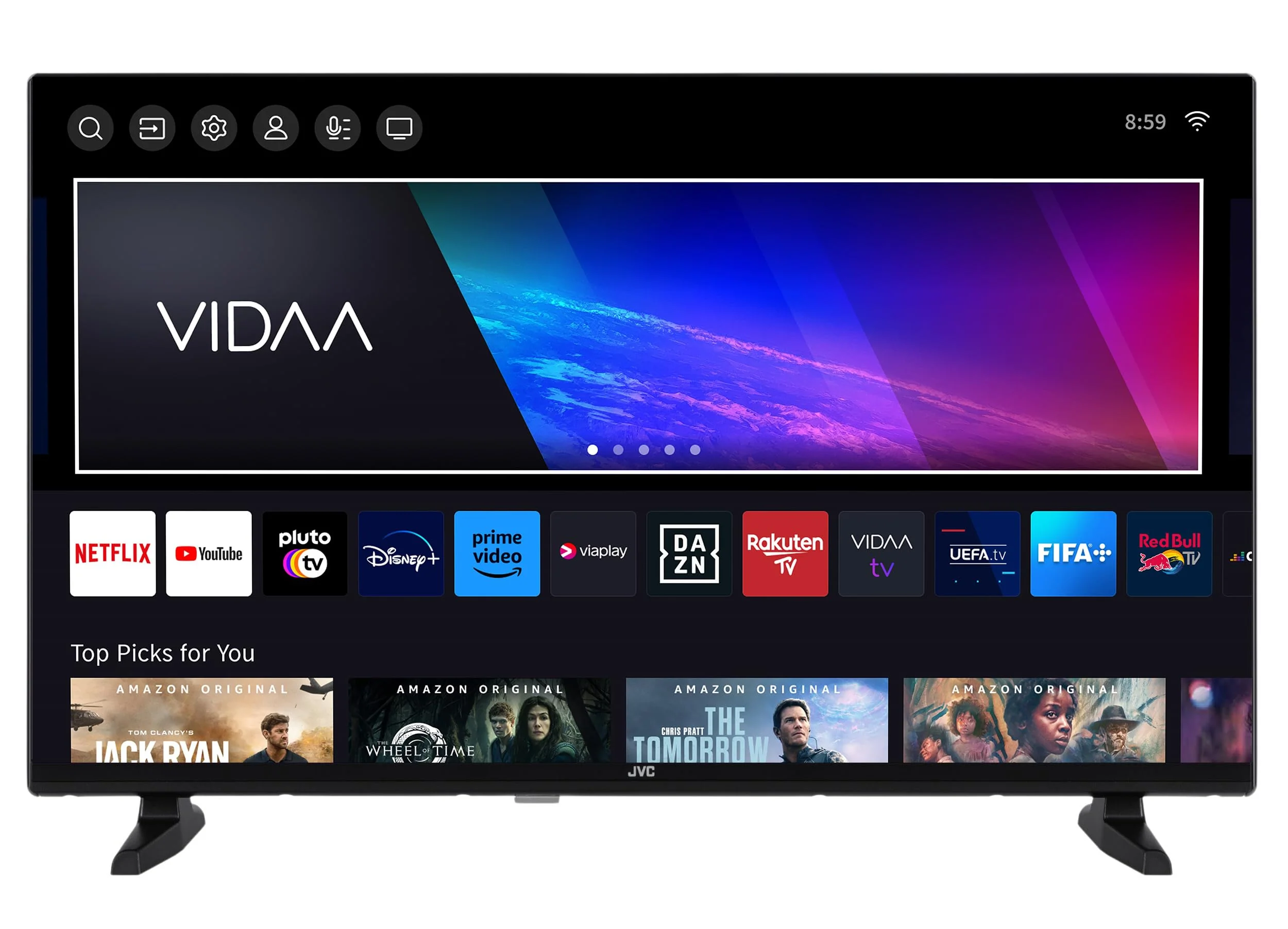 JVC Fernseher 32 Zoll Smart TV VIDAA HD-Ready HDR Fernseher mit 80 cm Bildschirmdiagonale und integriertem Triple-Tuner, LED TV LT-32VDH2555 (2026) - Image 11