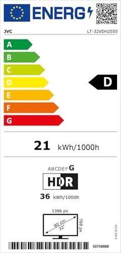 JVC Fernseher 32 Zoll Smart TV VIDAA HD-Ready HDR Fernseher mit 80 cm Bildschirmdiagonale und integriertem Triple-Tuner, LED TV LT-32VDH2555 (2026) - Image 2
