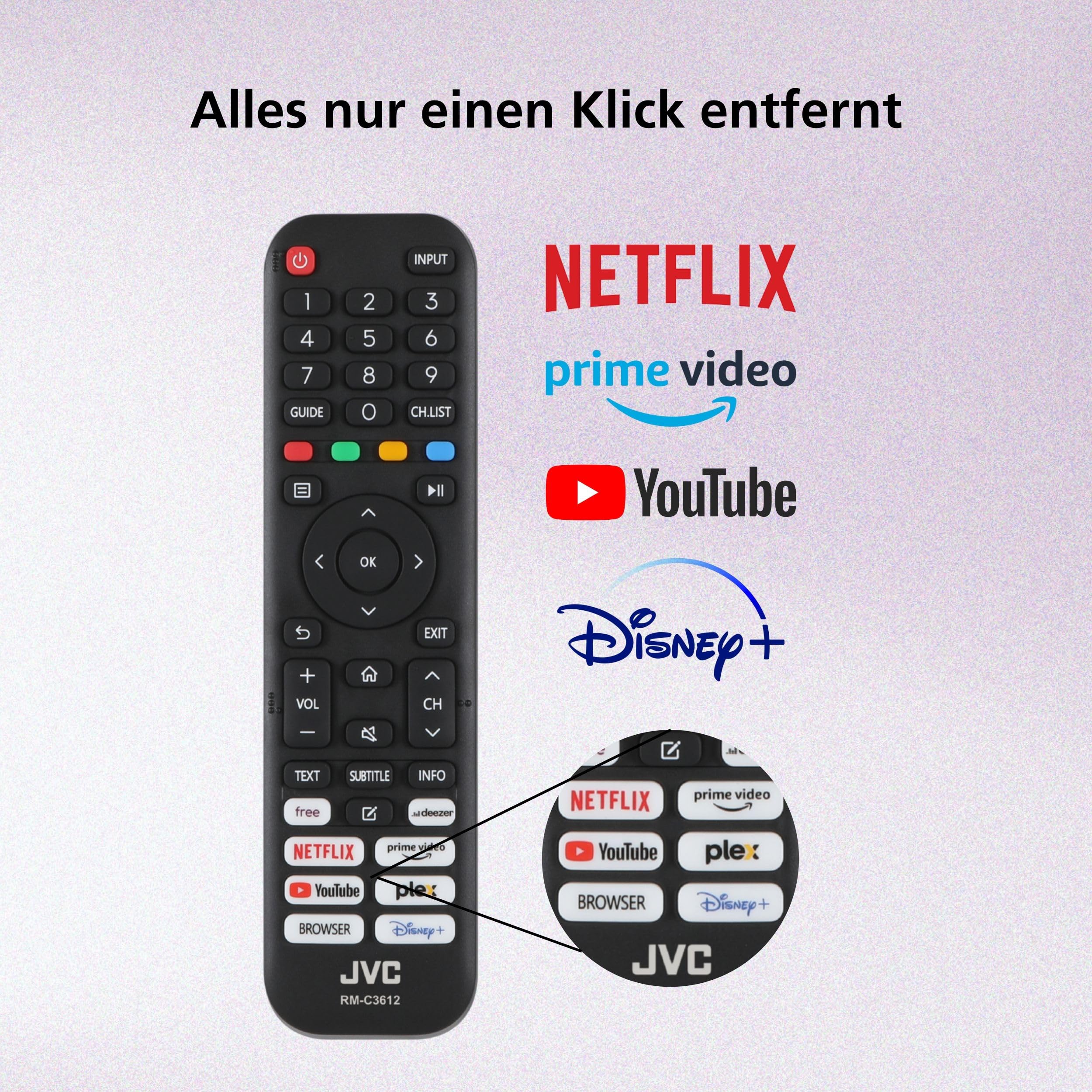JVC Fernseher 32 Zoll Smart TV VIDAA HD-Ready HDR Fernseher mit 80 cm Bildschirmdiagonale und integriertem Triple-Tuner, LED TV LT-32VDH2555 (2026) - Image 8
