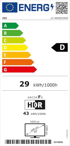 JVC Fernseher 40 Zoll Smart TV VIDAA Full HD HDR Fernseher mit 100 cm Bildschirmdiagonale und integriertem Triple-Tuner, LED TV LT-40VDF2555 (2026) - Image 2