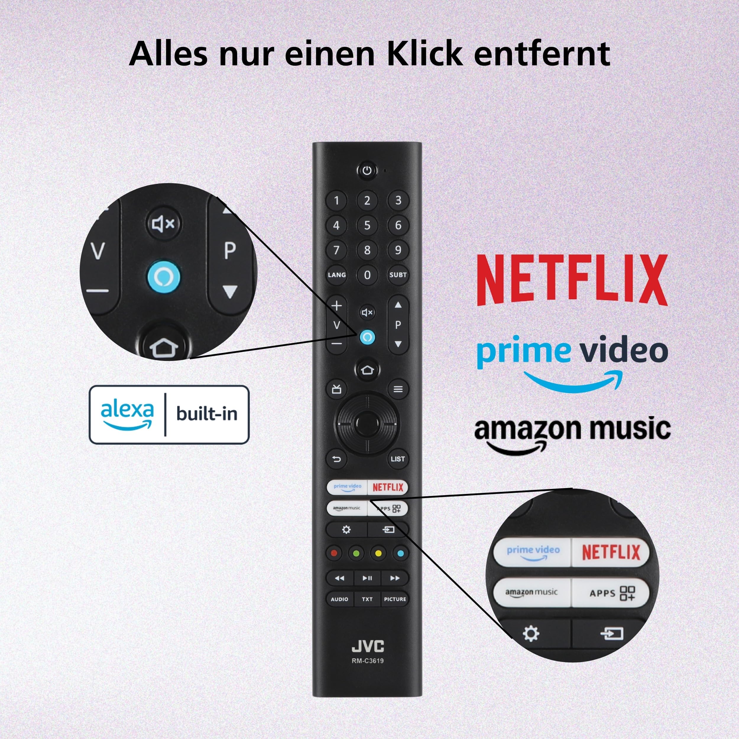 JVC Fernseher 50 Zoll Fire TV 4K QLED Smart TV mit Dolby Vision HDR, Dolby Atmos, Alexa Sprachsteuerung und Triple Tuner, UHD Fernseher LT-50VRQ3555 (2026) - Image 11
