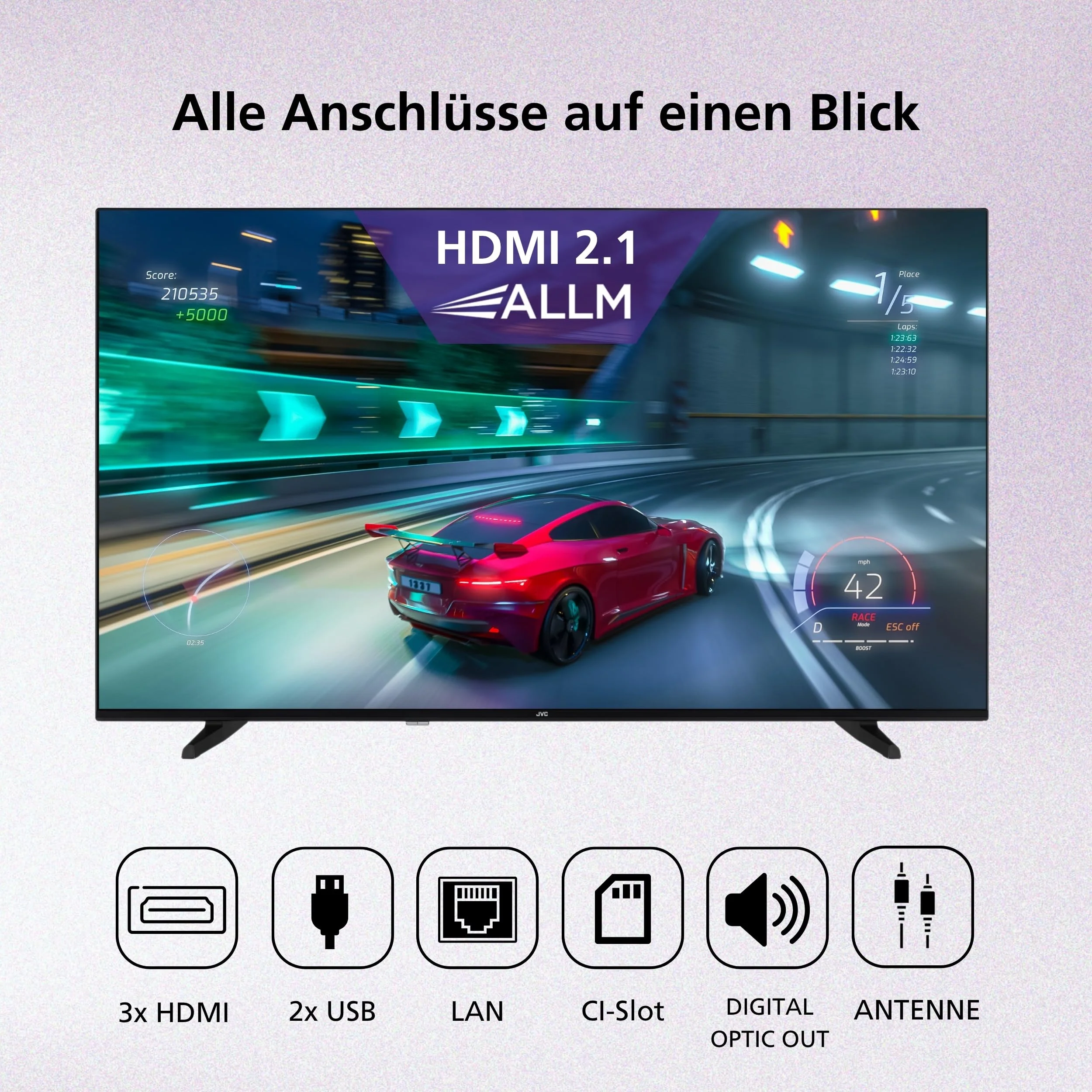 JVC Fernseher 50 Zoll Fire TV 4K QLED Smart TV mit Dolby Vision HDR, Dolby Atmos, Alexa Sprachsteuerung und Triple Tuner, UHD Fernseher LT-50VRQ3555 (2026) - Image 12