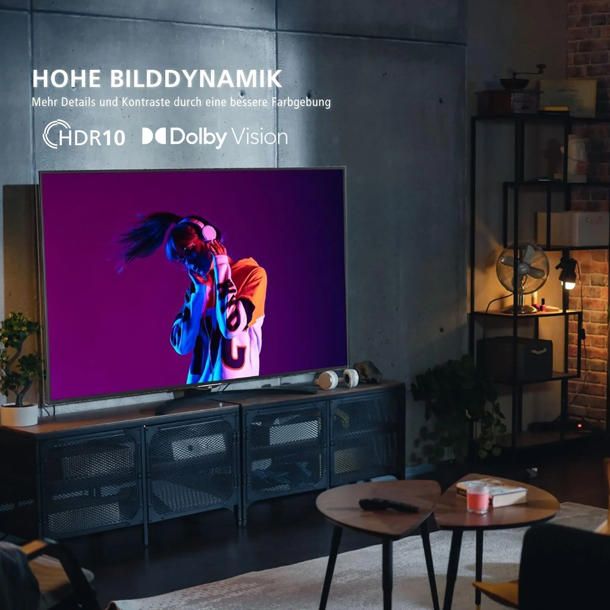 JVC Fernseher 50 Zoll Smart TV VIDAA LT-50VD3555 4K Fernseher UHD, HDR TV mit Dolby Vision und integriertem Triple-Tuner, LED TV schwarz - Image 6