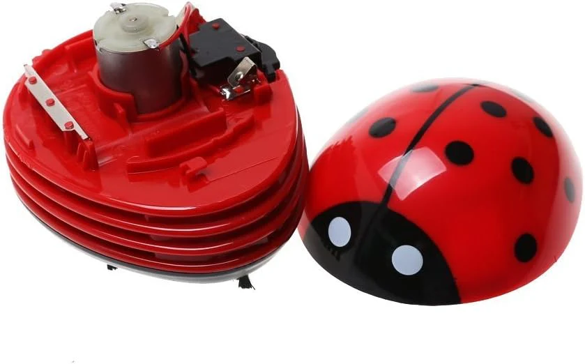 Jzhen Mini Tischsauger, Elektrischer Tisch-Staubsauger, Marienkäfer Design Staub Reiniger(Rot) - Image 13