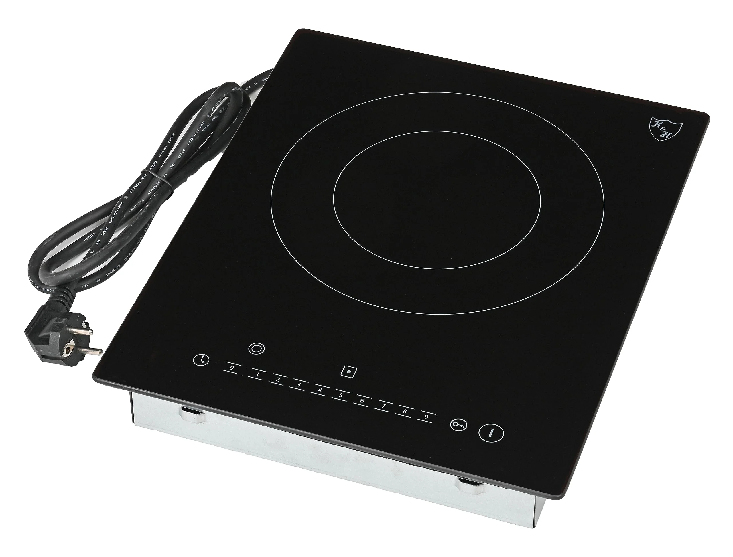 K&H Einzel 1 Zonen Glaskeramikkochfeld Elektrokochfeld 31cm Doppelbrenner Autark Eingebaut NCS-2202 - Image 2