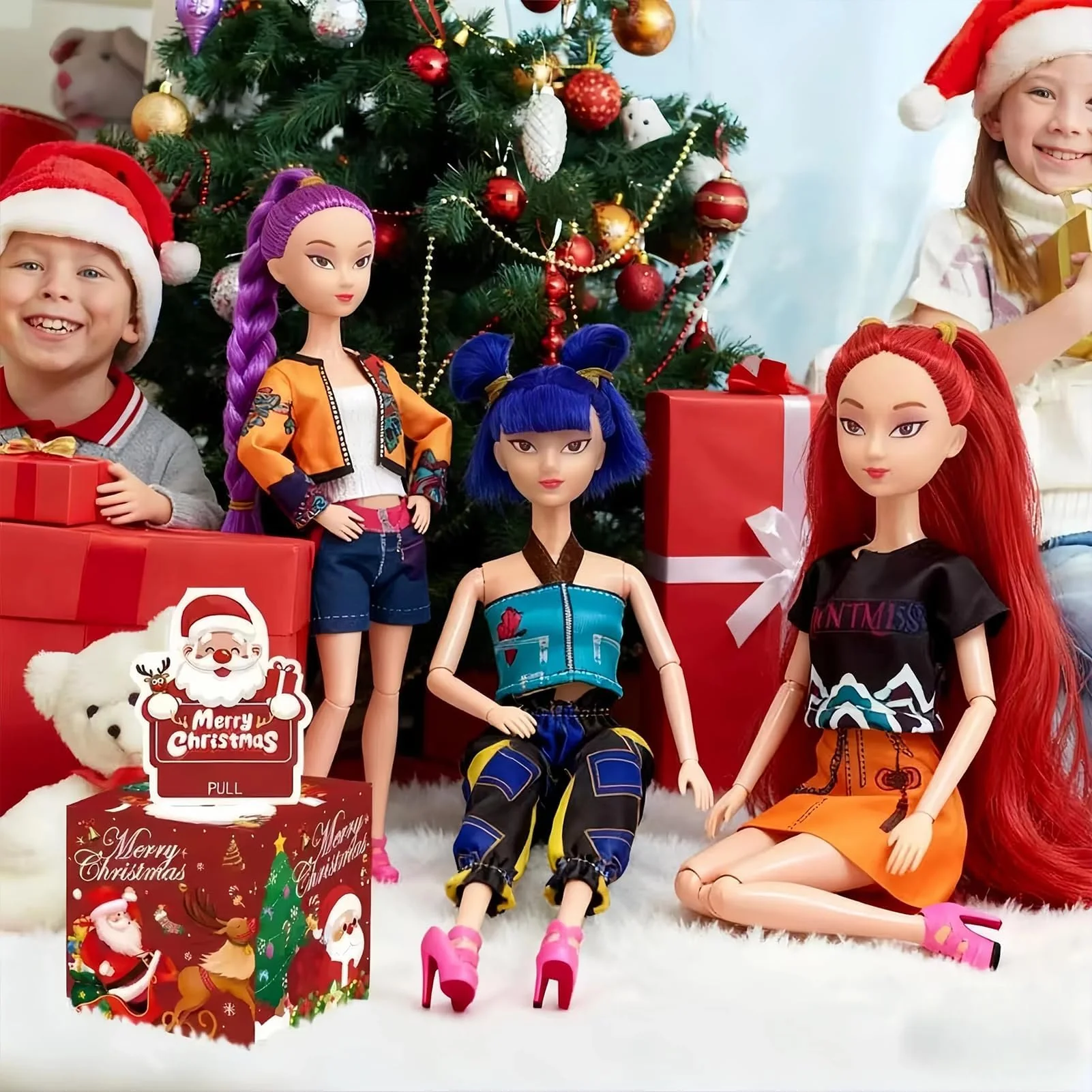 K Pop Demon Puppen, 29 cm Demon Hunter Merch Puppen 3er Set, K Pop Anime Merch Puppe mit Beweglichen Armen & Beinen, Rumi/Mira/Zoey Dolls zum Sammeln & als Fangeschenk (A) - Image 6