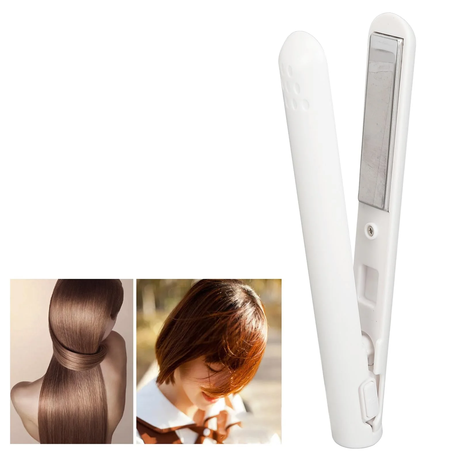 Kabelloser Haarglätter, Mini Tragbarer Reise Haarglätter, Haarglätter gleichmäßige Erwärmung konstante Temperatur tragbares Glätteisen zum Glätten von Haaren für lange & Kurze Haare(weiß) - Image 5