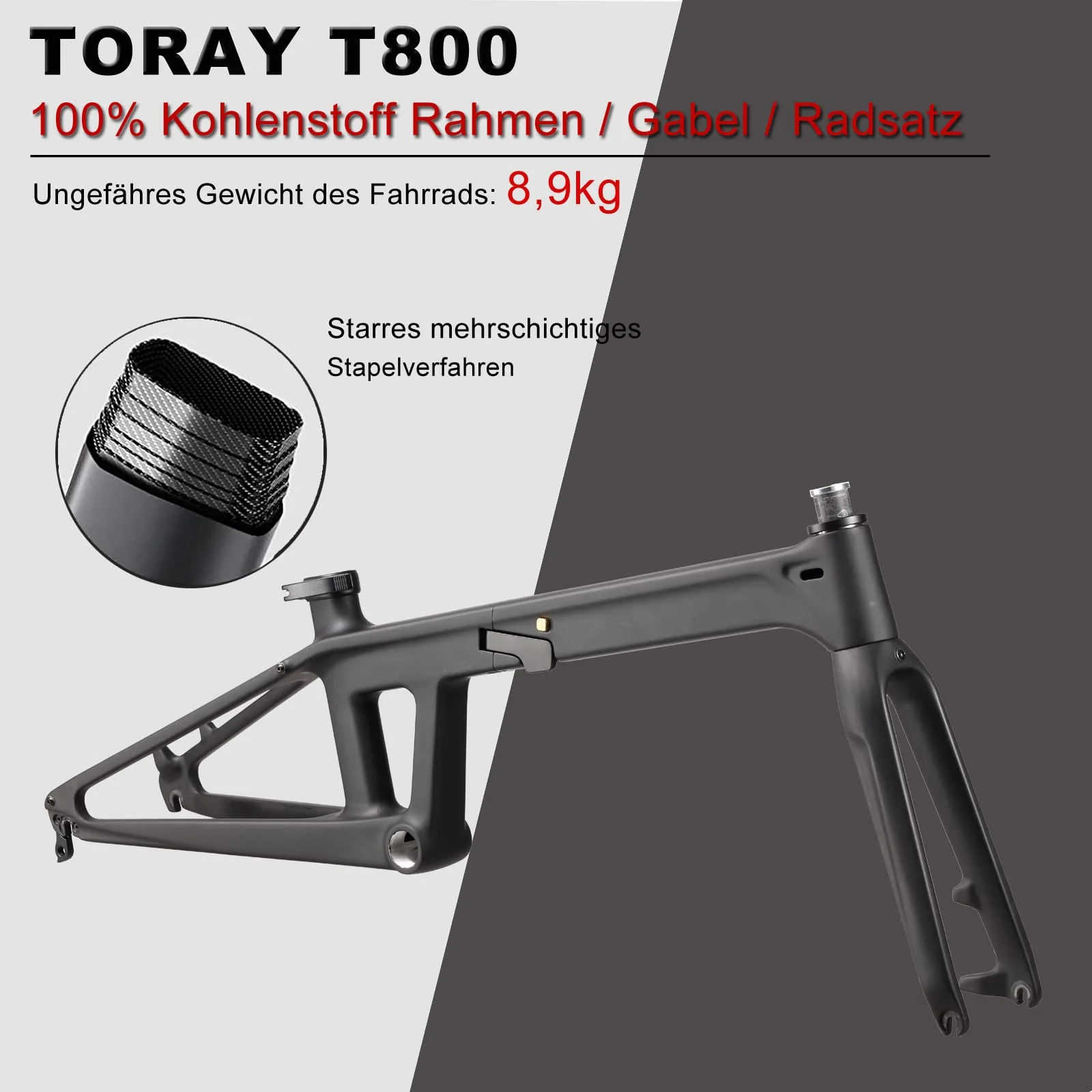 KABON Neues Upgrade Faltrad, 20 Zoll Carbon Fiber Rahmen mit Carbon Laufradsatz 9 Speed Mini City Bike Faltbares Fahrrad für Frauen Erwachsene Männer Ultra-Light (Schwarz) - Image 6