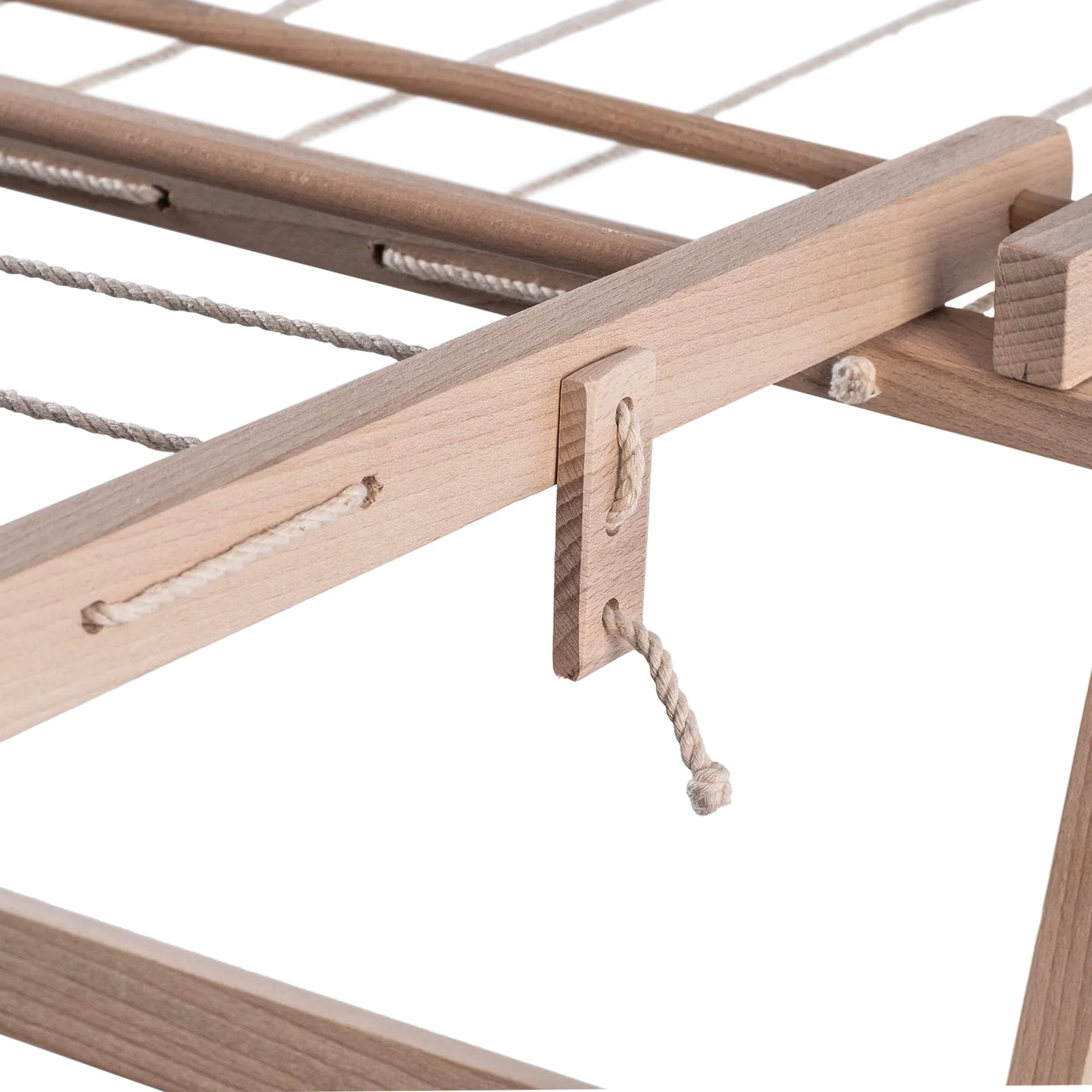 KADAX Holzwäscheständer, 177 cm Trockenlänge, klappbarer Standtrockner, Wäschehalter aus Holz, Wäschetrockner, Flügelwäscheständer, Faltwäscheständer (H: 80 cm, Braun) - Image 6