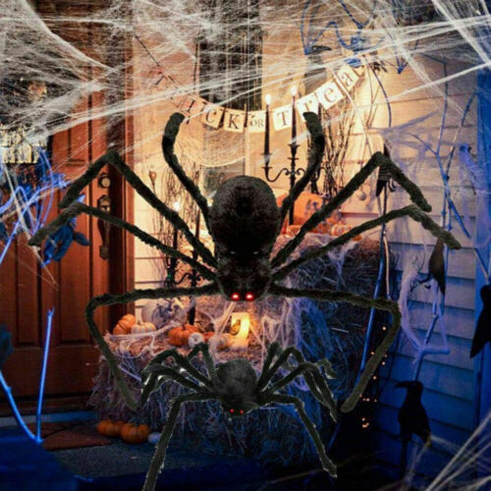 Kadryxon 200cm Halloween Deko Riesen Spinne,Halloween Outdoor Dekorationen Haarige Spinne für Innen/Außen, Garten,Tür Fenster Kamin Häuser Spukhaus&Partyzubehör-Schaurige Atmosphäre für Ihre Feier - Image 4