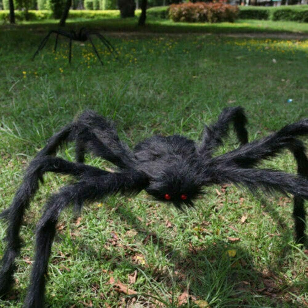 Kadryxon 200cm Halloween Deko Riesen Spinne,Halloween Outdoor Dekorationen Haarige Spinne für Innen/Außen, Garten,Tür Fenster Kamin Häuser Spukhaus&Partyzubehör-Schaurige Atmosphäre für Ihre Feier - Image 7