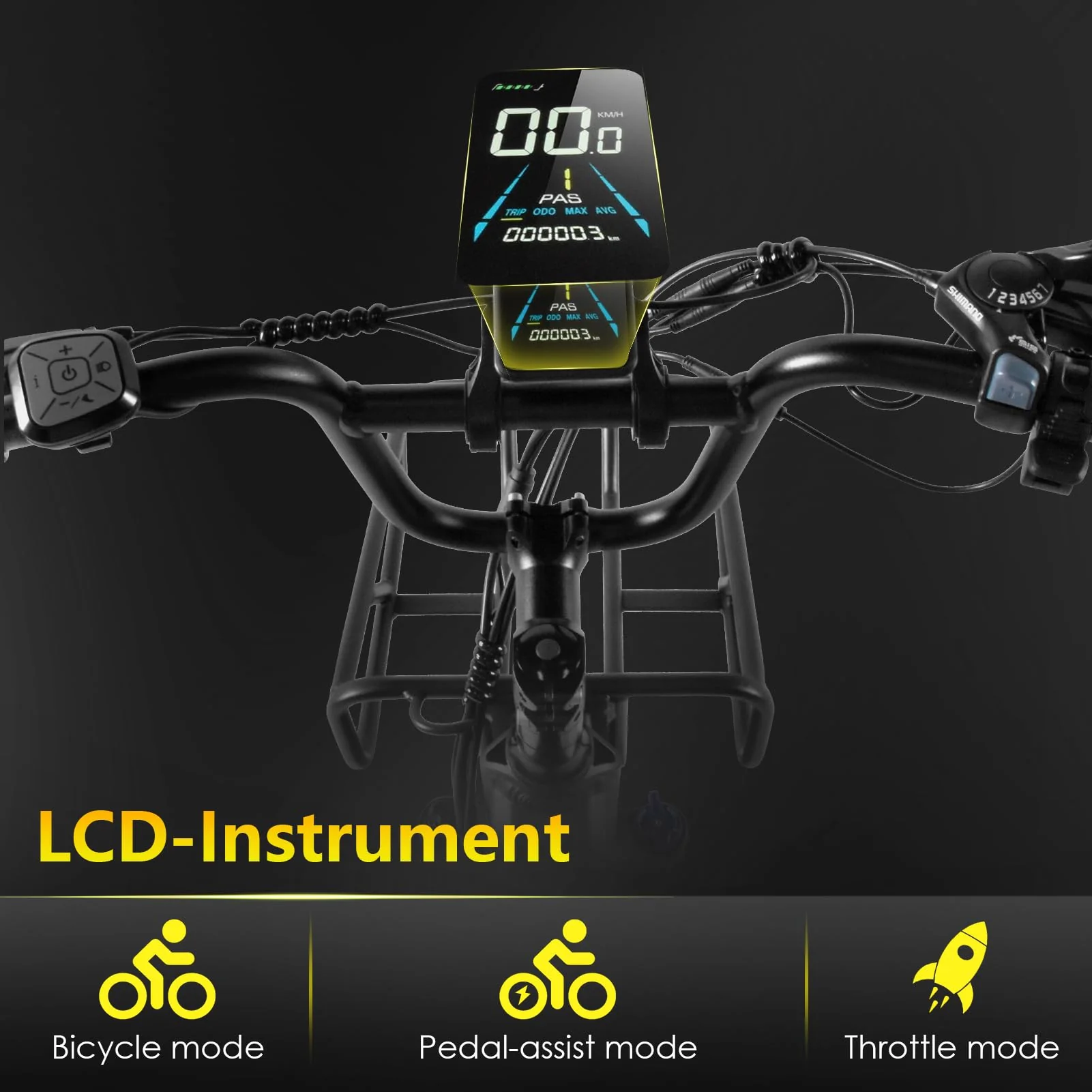 KAISDA E Bike Klapprad 20 Zoll Elektrofahrrad mit 36V 20.8Ah Abnehmbarer Akku,E-Bike 250W Motor bis 100KM,3.0 All-Terrain Fat Tire,7-Gang,LCD-Display Fahrrad für Herren Damen - Image 3