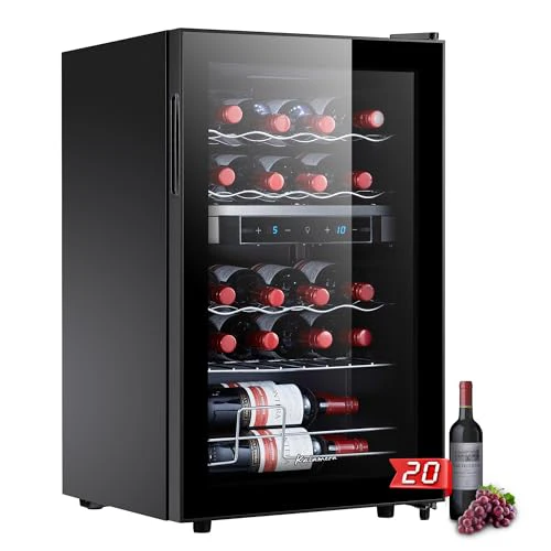 Kalamera Weinkühlschrank 2 Zonen, Touch-Bedienfeld,Schwarze Glastür, Verdeckter Griff, Flaschenkühlschrank 20 Flaschen, 68Liter, 5-18°C Kühlzone, KRC-68BFG - Image 8