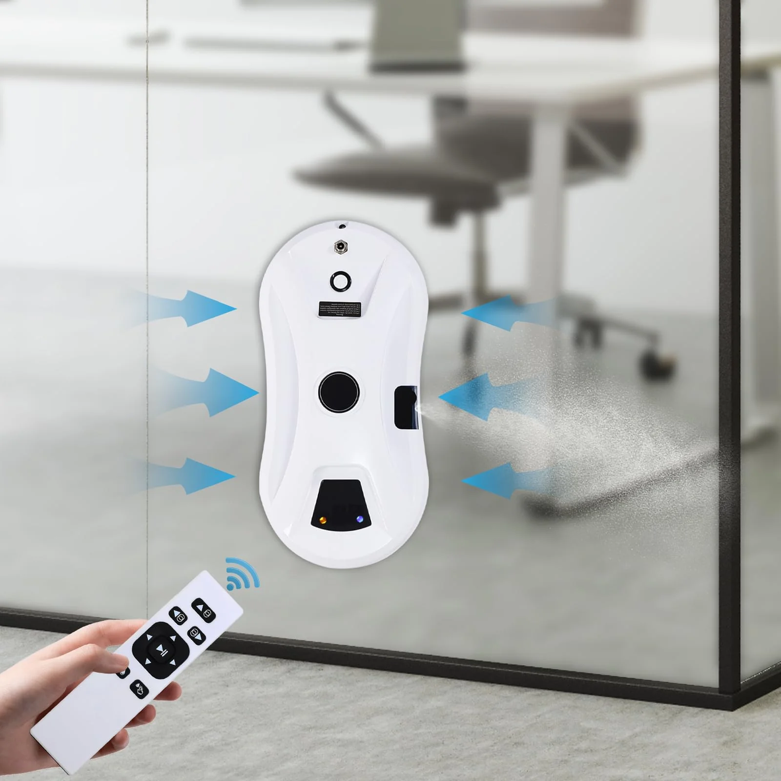 Kanbihao Fensterputzroboter Elektrisch, Automatischer Fensterreiniger Roboter Mit Fernsteuerung Und 10 Reinigungspads, Intelligente Fensterroboter Zum Reinigen Gerahmtem Glas, Weiß - Image 2