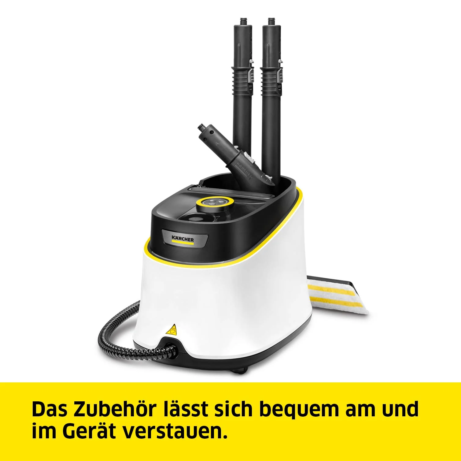 Kärcher Dampfreiniger SC 3 Deluxe, Dampfdruck: 3,5 bar, Aufheizzeit: 30 s, Leistung: 1.900 W, Flächenleistung: 75 m², Tank: 1 l, mit Bodenreinigungsset, Mikrofaser-Bezug, Düsen und Rundbürste - Image 7