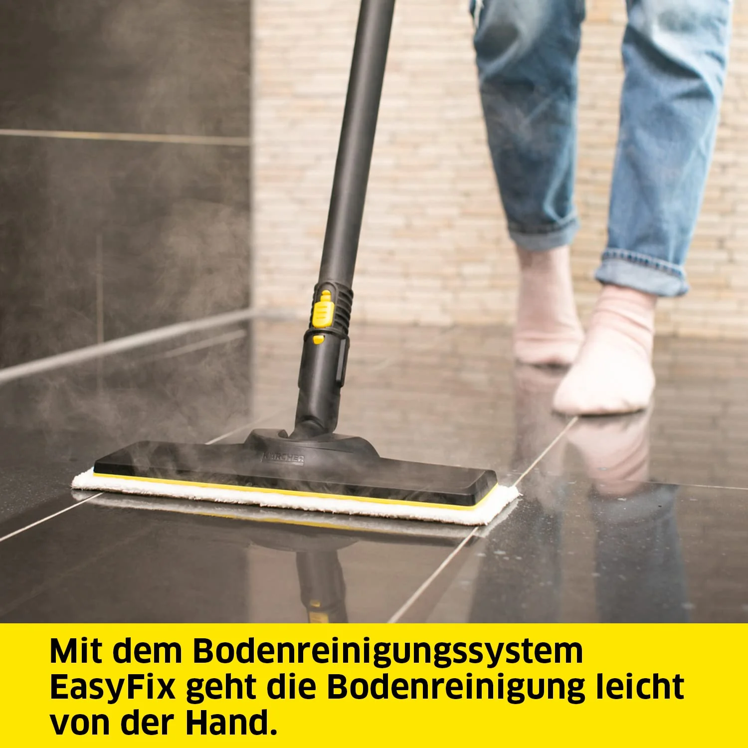 Kärcher Dampfreiniger SC 4 EasyFix, Dampfdruck: 3,5 bar, Aufheizzeit: 4 min., Leistung: 2.000 W, Flächenleistung: 100 m², 2-Tank-System: 0,5 l + 0,8 l, mit Bodenreinigungsset , Düsen und Bezüge - Image 6
